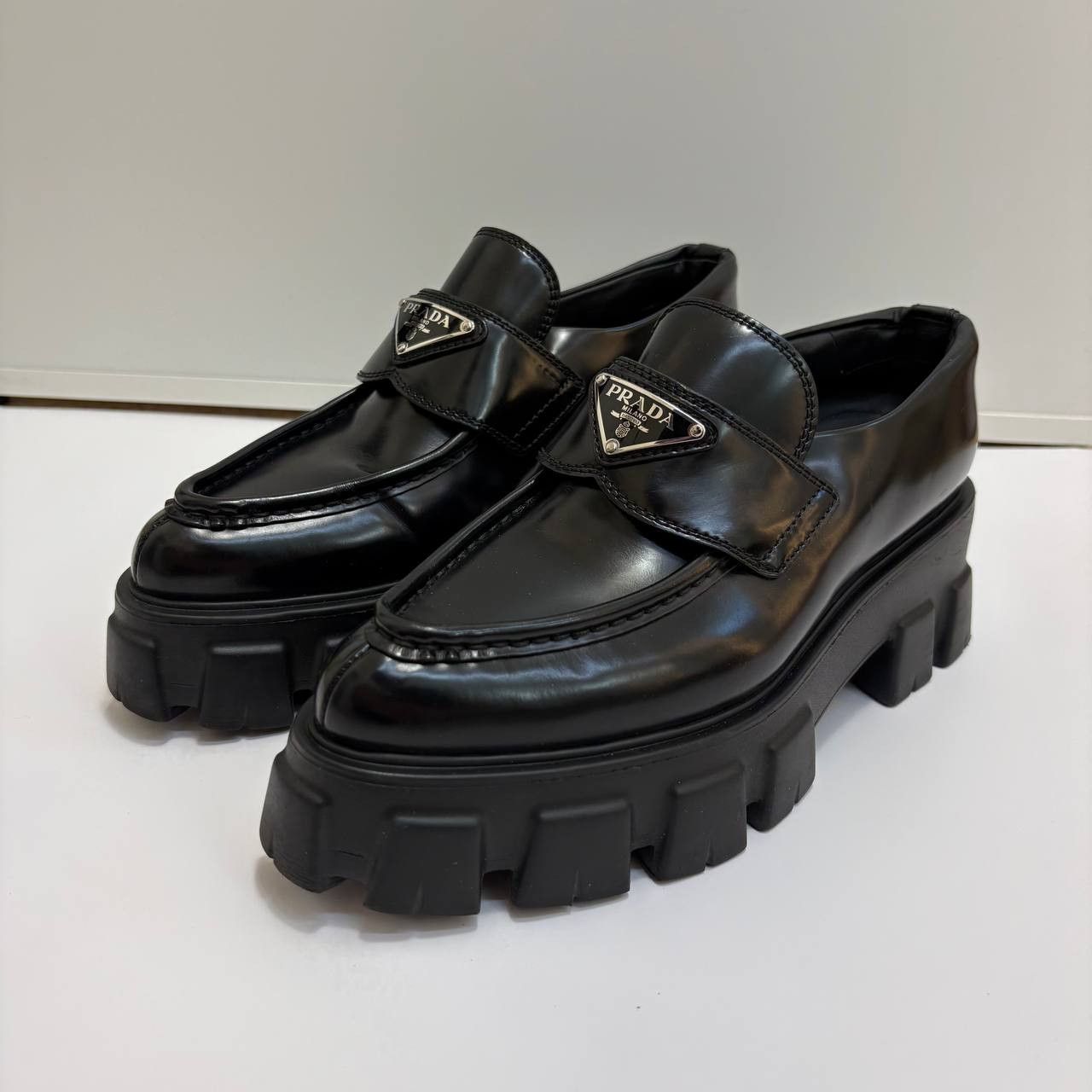 Prada Prada Monolith Patent Leather Flats Size US 7 / IT 37 - 1 Thumbnail