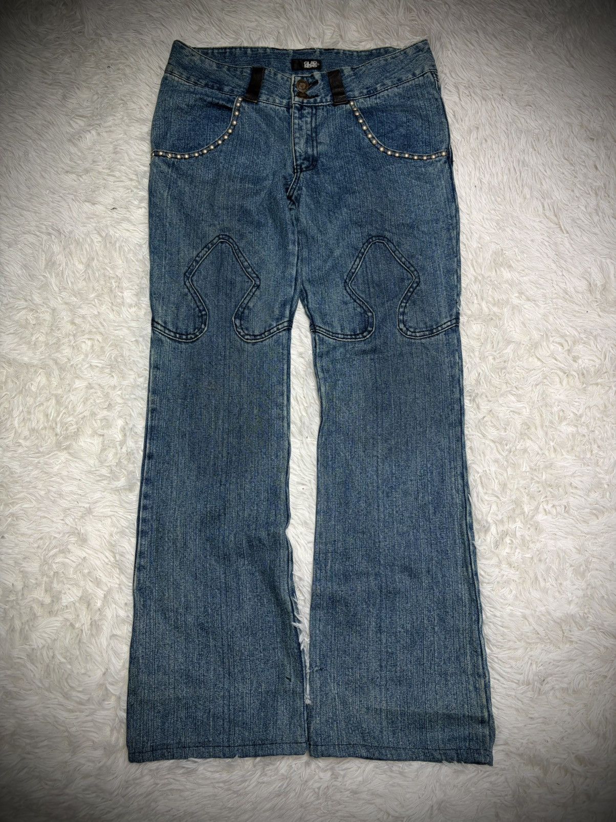 Obelisk Obelisk Lace Up Flare Jeans | Grailed