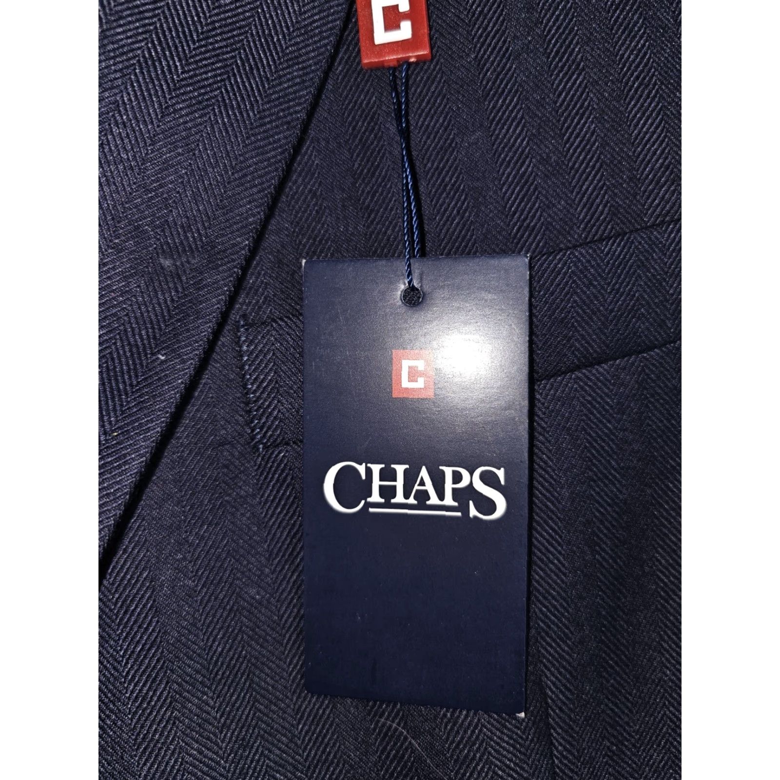 Chaps NWTs CHAPS by RALPH LAUREN Signature 2-Button Blazer Suit Coat Mens Size 46 Long Blue MSRP 175.00 Size 46R - 4 Thumbnail