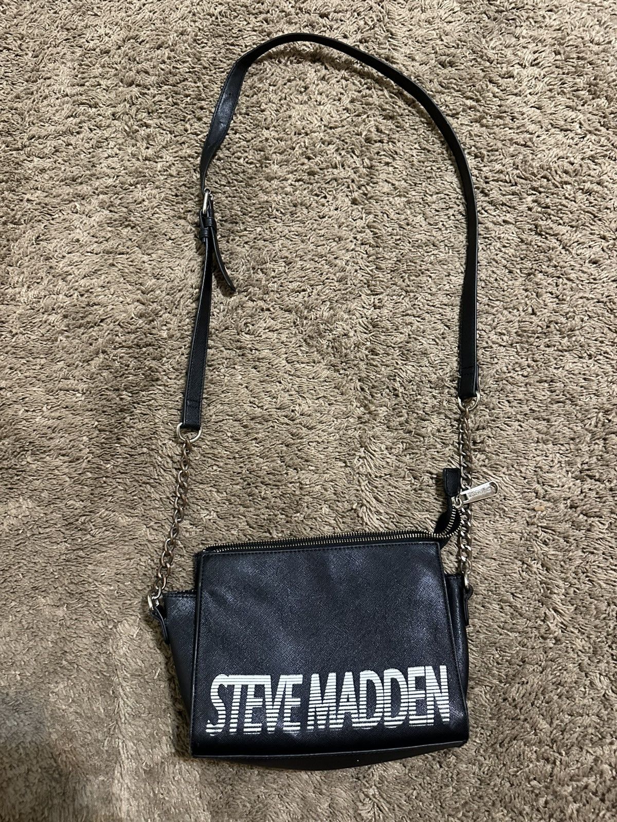 Steve Madden × Vintage Vintage Steve Madden “triple black” Crossbody bag 00s Size ONE SIZE - 1 Thumbnail