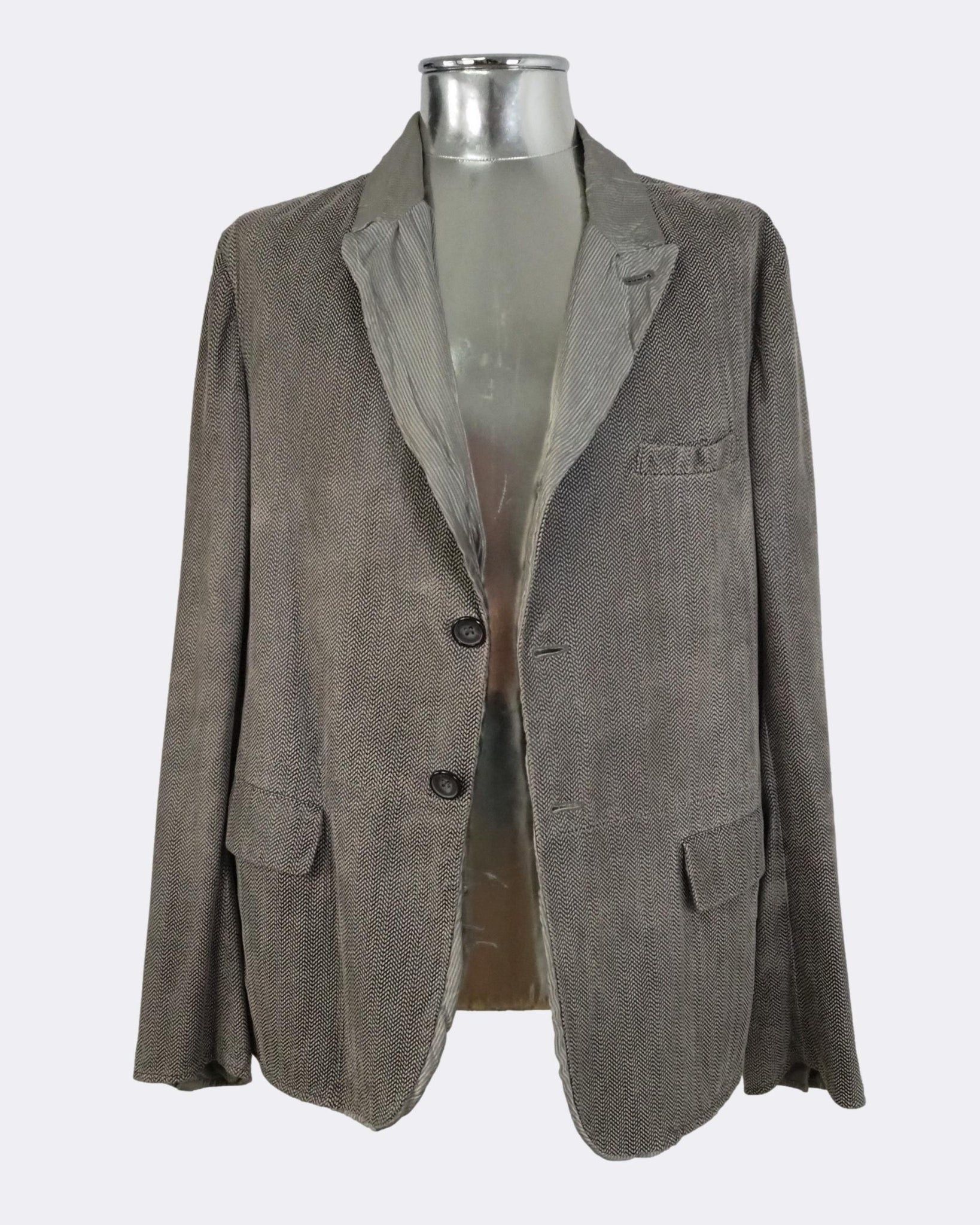 Giorgio Armani Giorgio Armani Chevron Leather Blazer Jacket $2585 Size US L / EU 52-54 / 3 - 9 Thumbnail