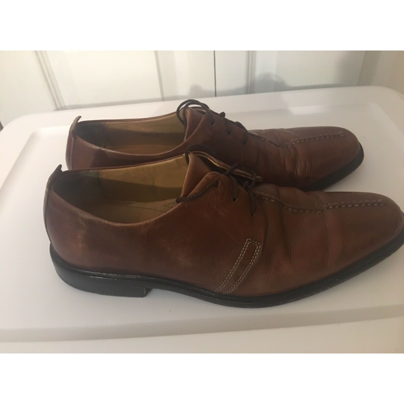 Cole Haan COLE HAAN Beckett Center Seam Cognac Lace Up Mens Dress Shoe Size US 10 / EU 43 - 4 Thumbnail