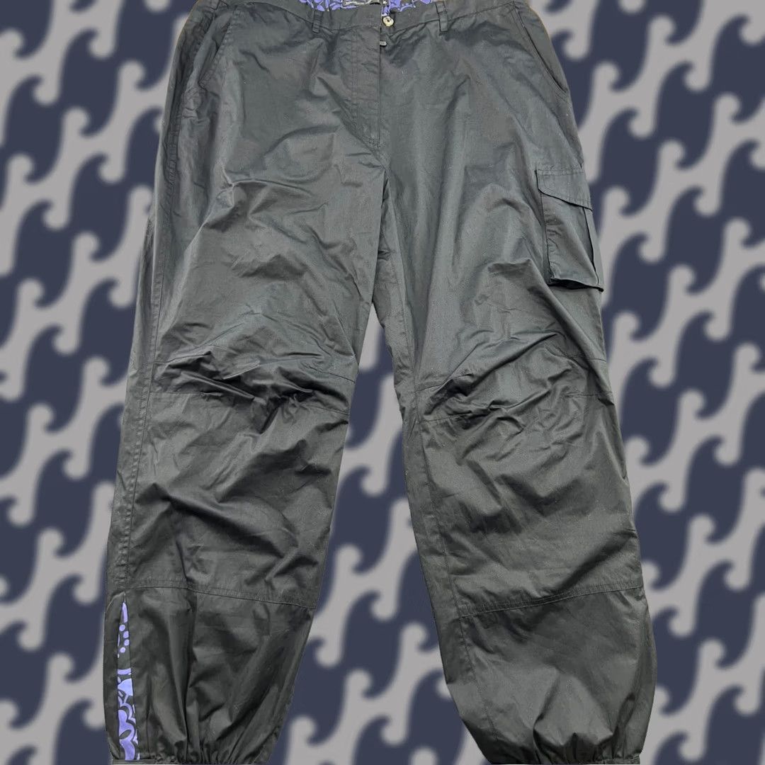 Vintage Gudrun Sjoden Pants Womens XL Black Nylon Windbreaker Cotton Lining Size 40" / US 18 - 1 Thumbnail