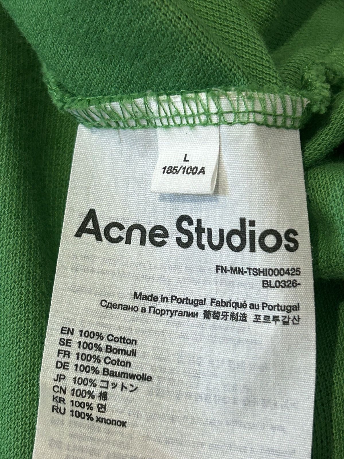 Acne Studios Acne Studios Oversized Green Bubble Logo Polo Size US L / EU 52-54 / 3 - 5 Thumbnail