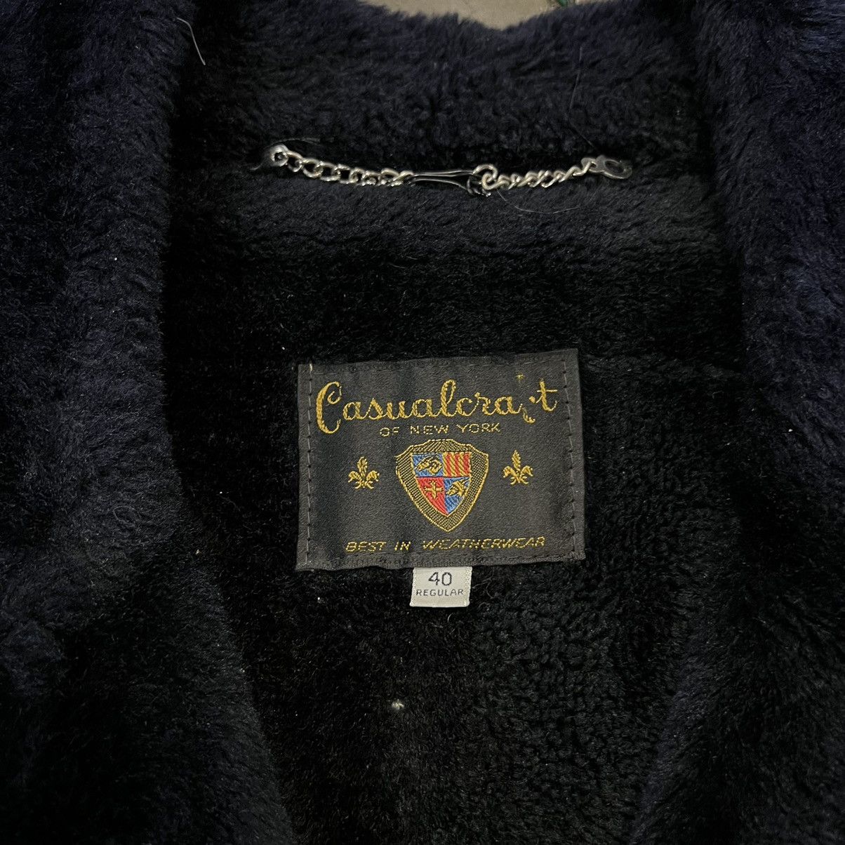Vintage Vintage 70s Houndstooth Wool Overcoat Shearling Trench Size US L / EU 52-54 / 3 - 11 Thumbnail