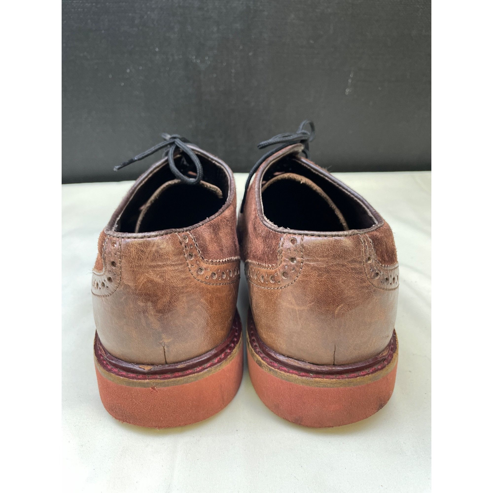 Cole Haan Cole Haan Men's Brown Leather& Suede Wing Tip Shoes / Oxford Size US 10 / EU 43 - 5 Thumbnail