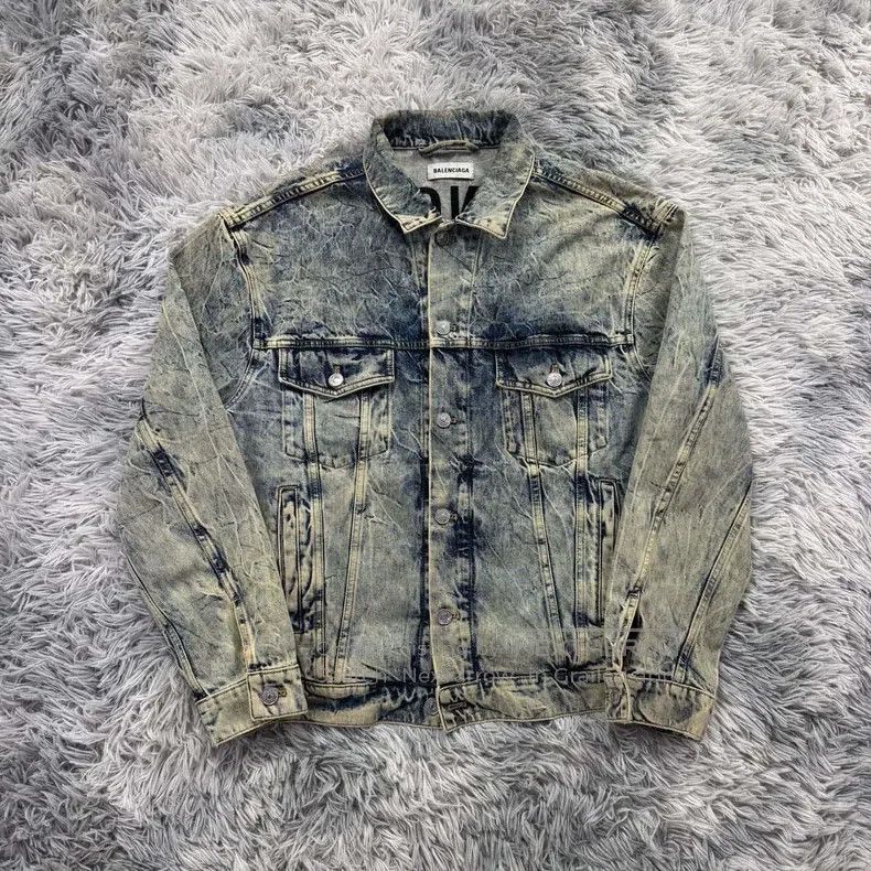 Balenciaga Balenciaga Marble denim jacket Size XXS / US 00 / IT 34 - 1 Thumbnail