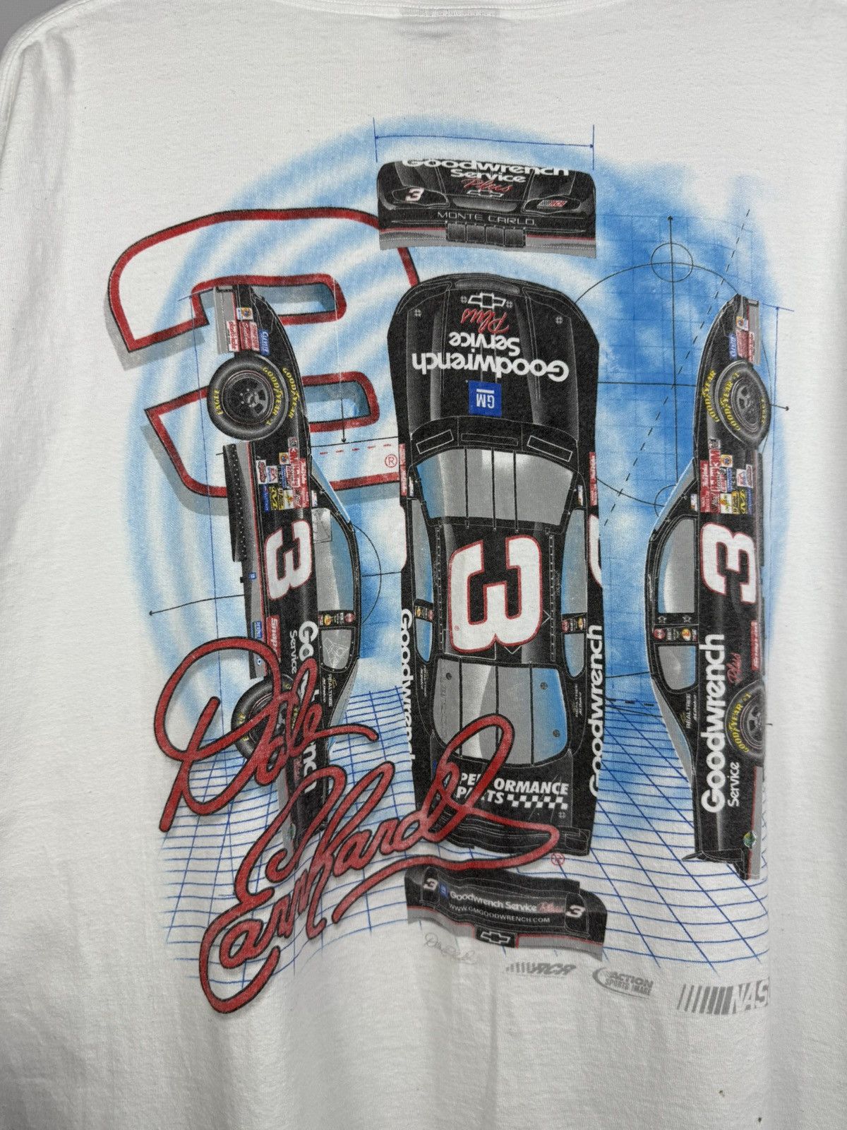 NASCAR × Vintage Vintage 90s Dale Earnhardt NASCAR Racing 3 T-Shirt Size US XXL / EU 58 / 5 - 11 Thumbnail