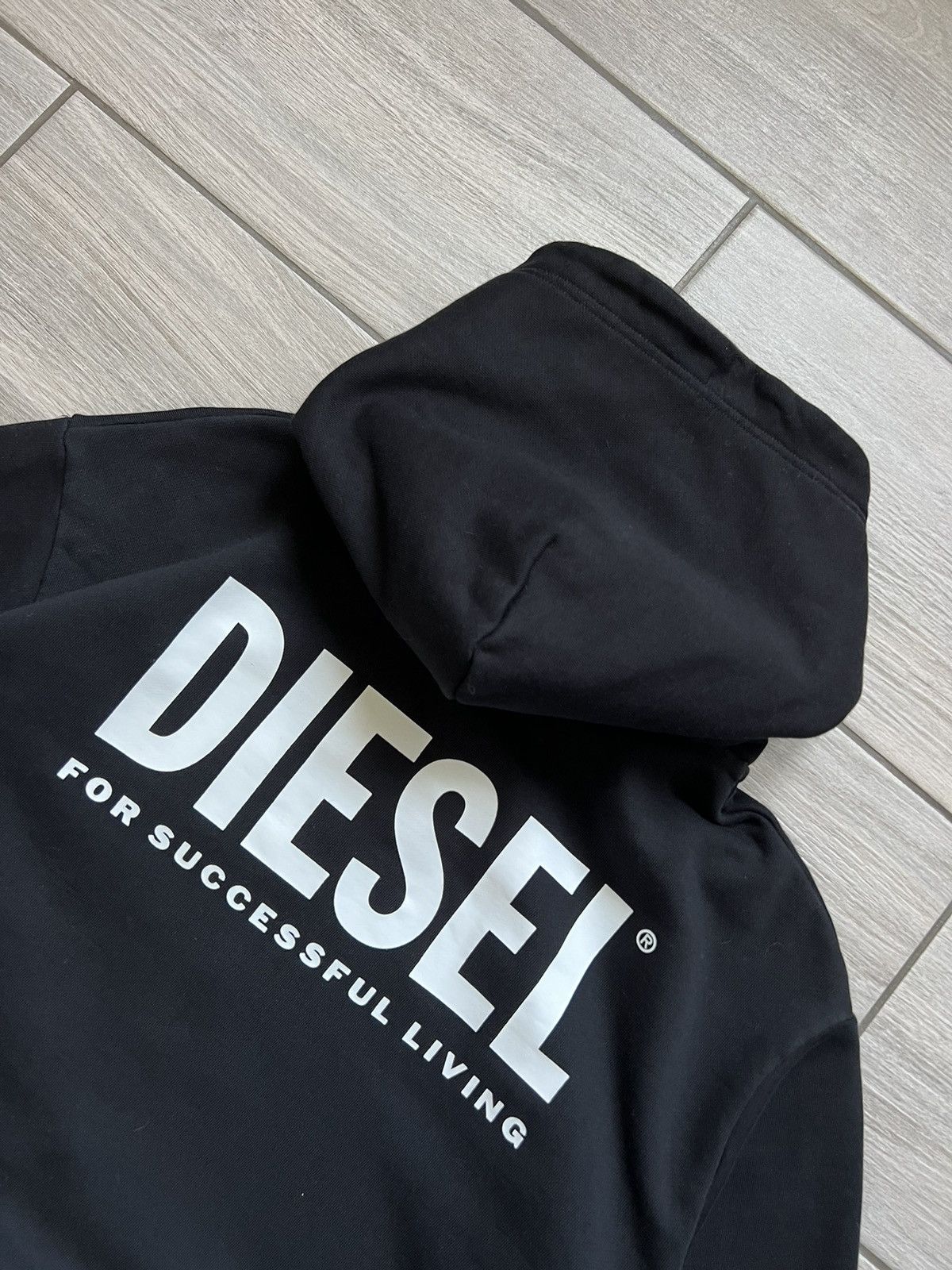 Diesel Vintage Diesel Big Ligo Zip Up Hoodie Black Size US M / EU 48-50 / 2 - 4 Thumbnail
