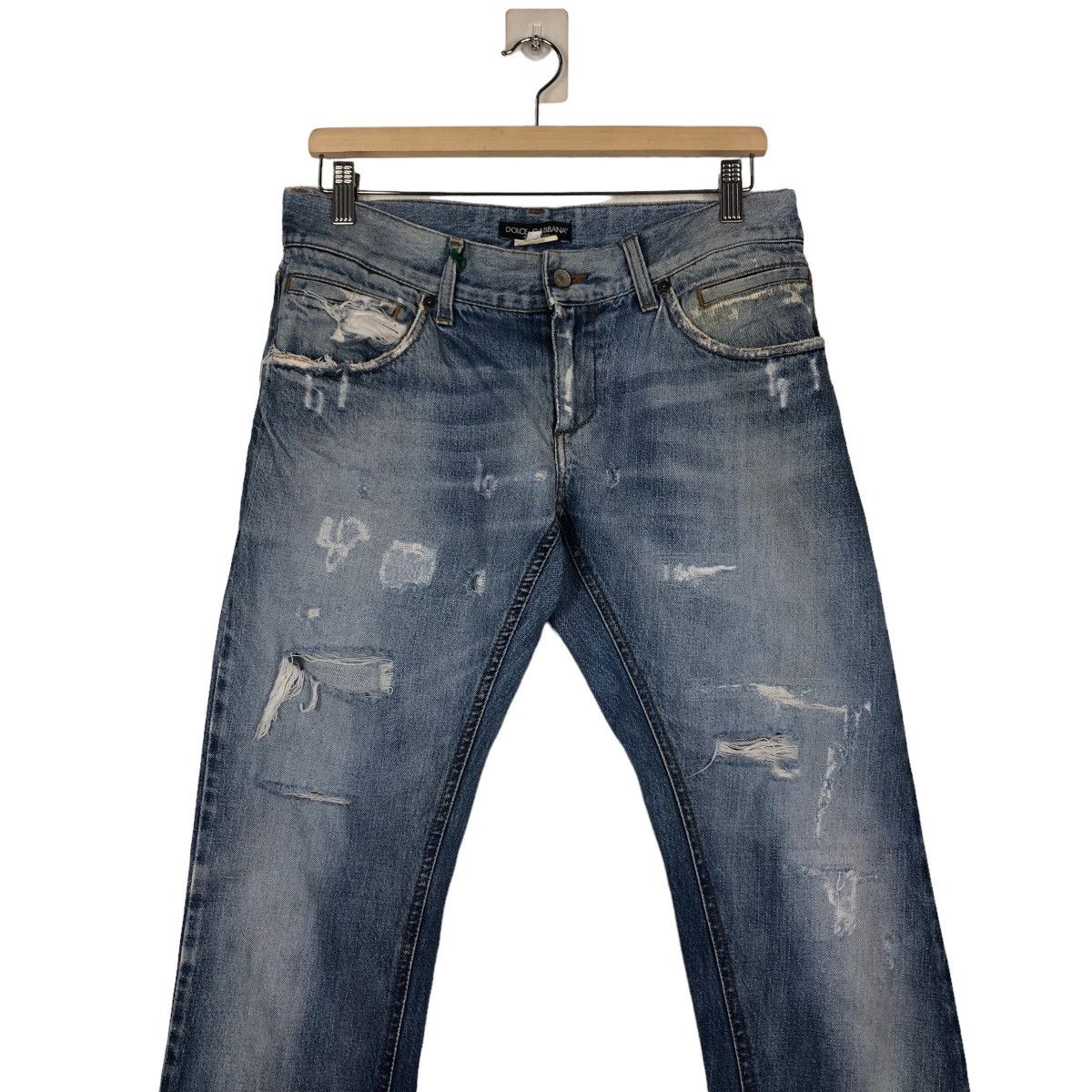 Dolce & Gabbana 🔥Loose Cut Distressed Punk Design Constructed Jeans D&G Size US 34 / EU 50 - 4 Thumbnail