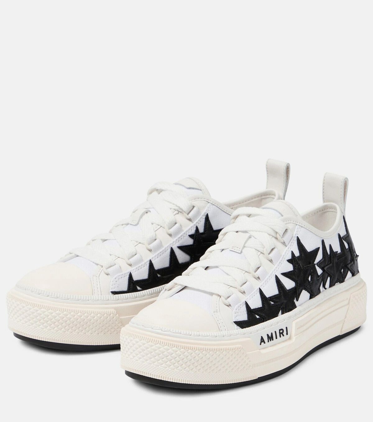Amiri o1w1db11224 Stars Low Top Sneakers in White & Black Size US 8 / IT 38 - 4 Thumbnail