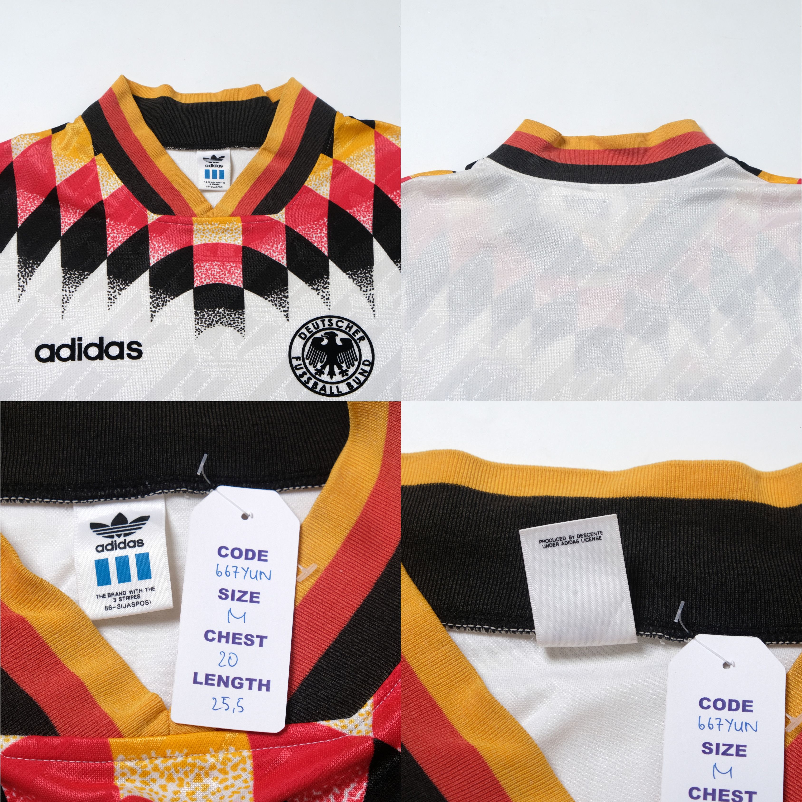 Adidas 1994/96 Germany Home Shirt Adidas (M) Size US M / EU 48-50 / 2 - 4 Thumbnail