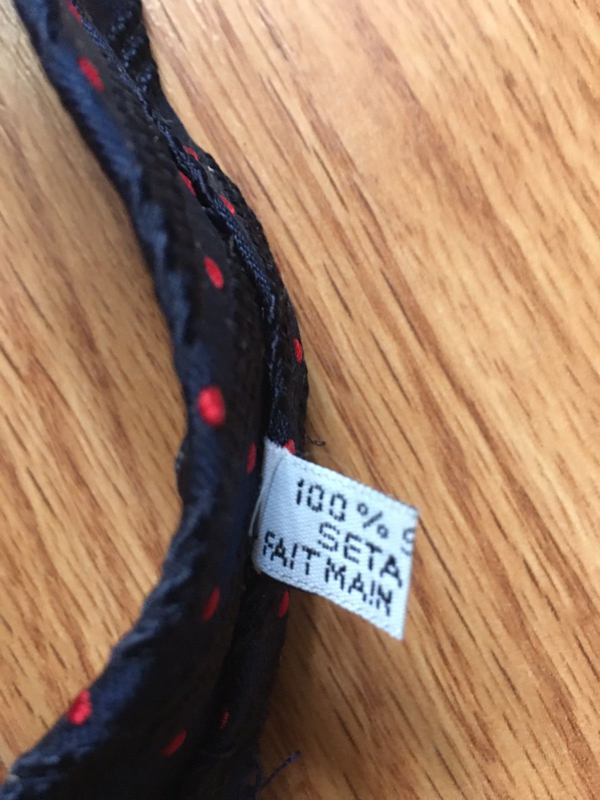Christian Dior Monsieur Christian Dior Dark Blue Red Polka Dots Silk Mens Neck Tie Size ONE SIZE - 9 Thumbnail