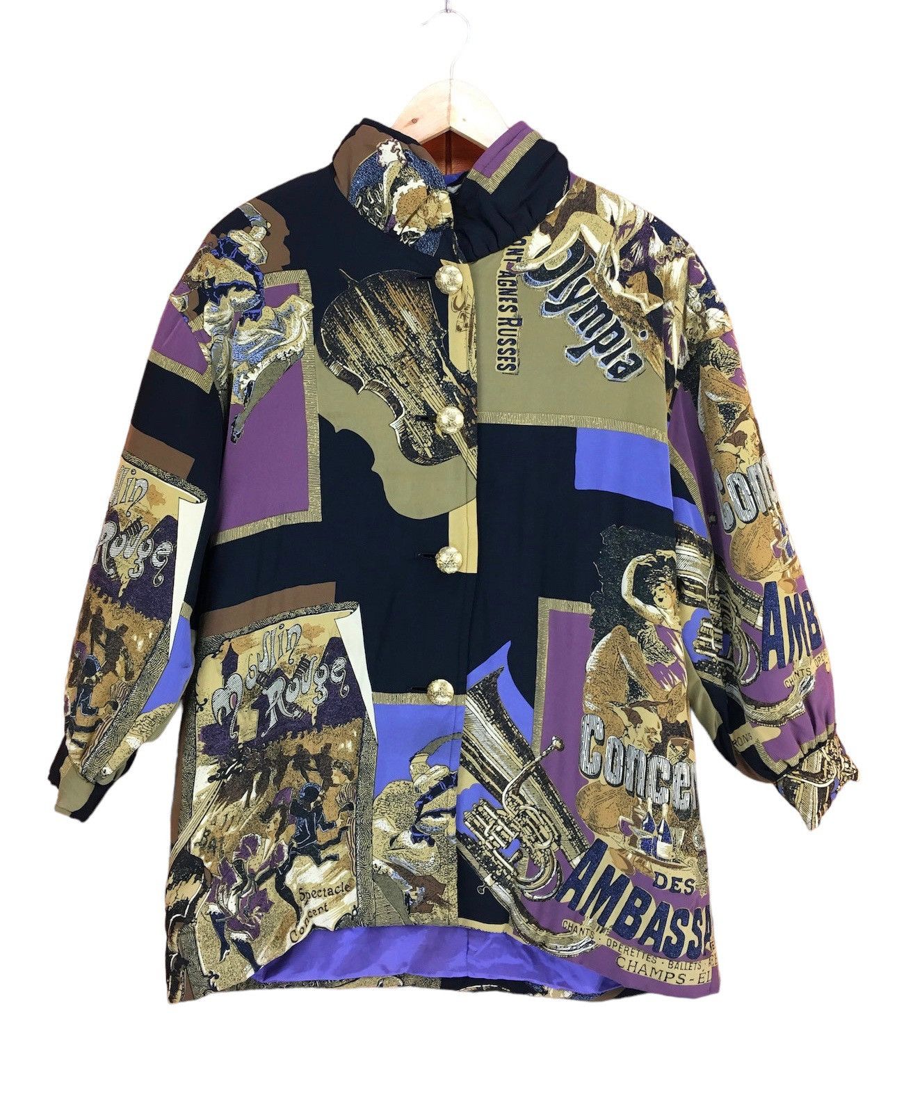 Vintage Palais Senteur Psychedelic Orchestra Yunani Puffer Jacket Size US L / EU 52-54 / 3 - 1 Thumbnail