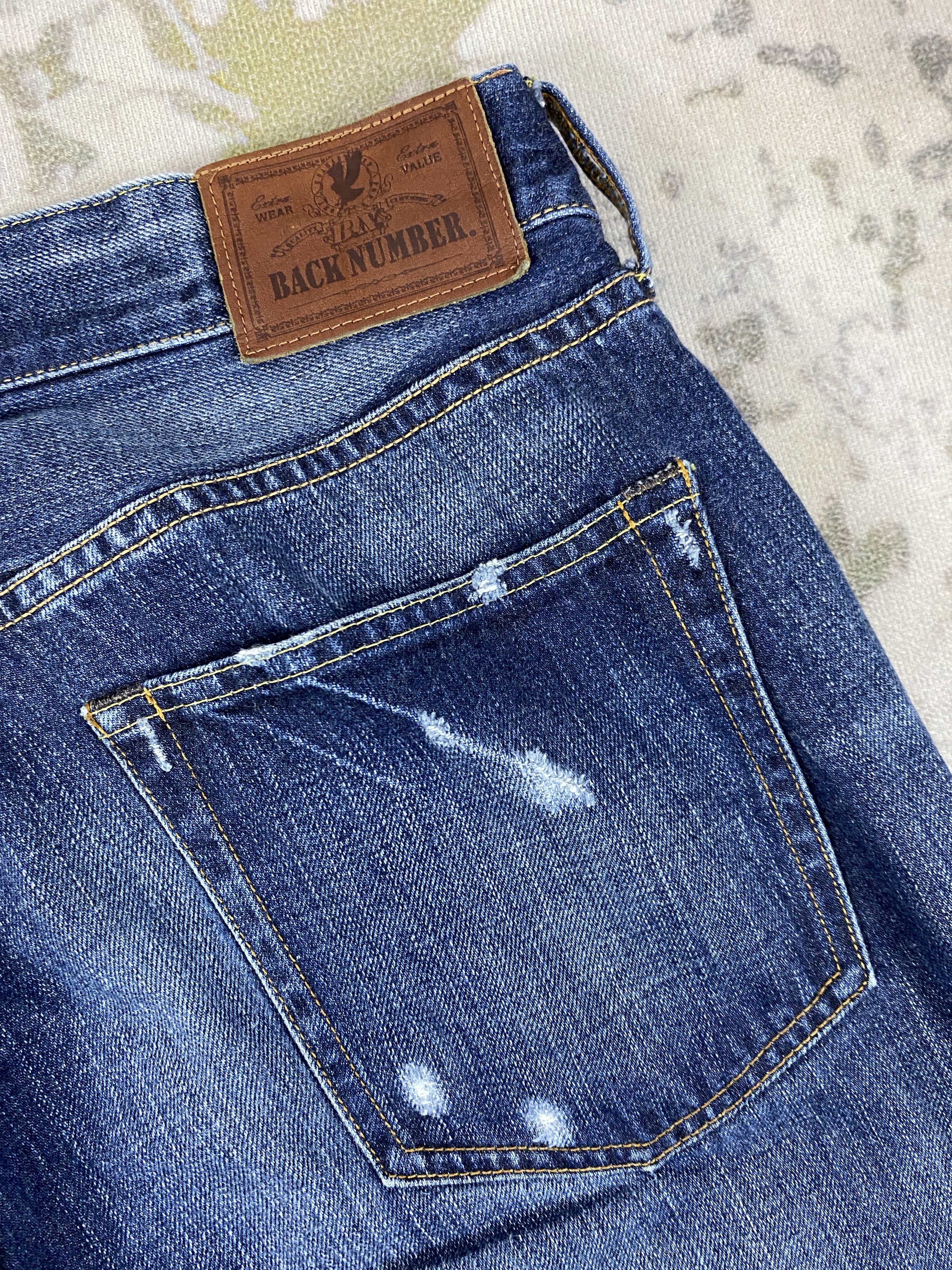 Japanese Brand Blue Vintage Back Number Jeans 36x30 Denim- JN3547 Size US 36 / EU 52 - 13 Thumbnail
