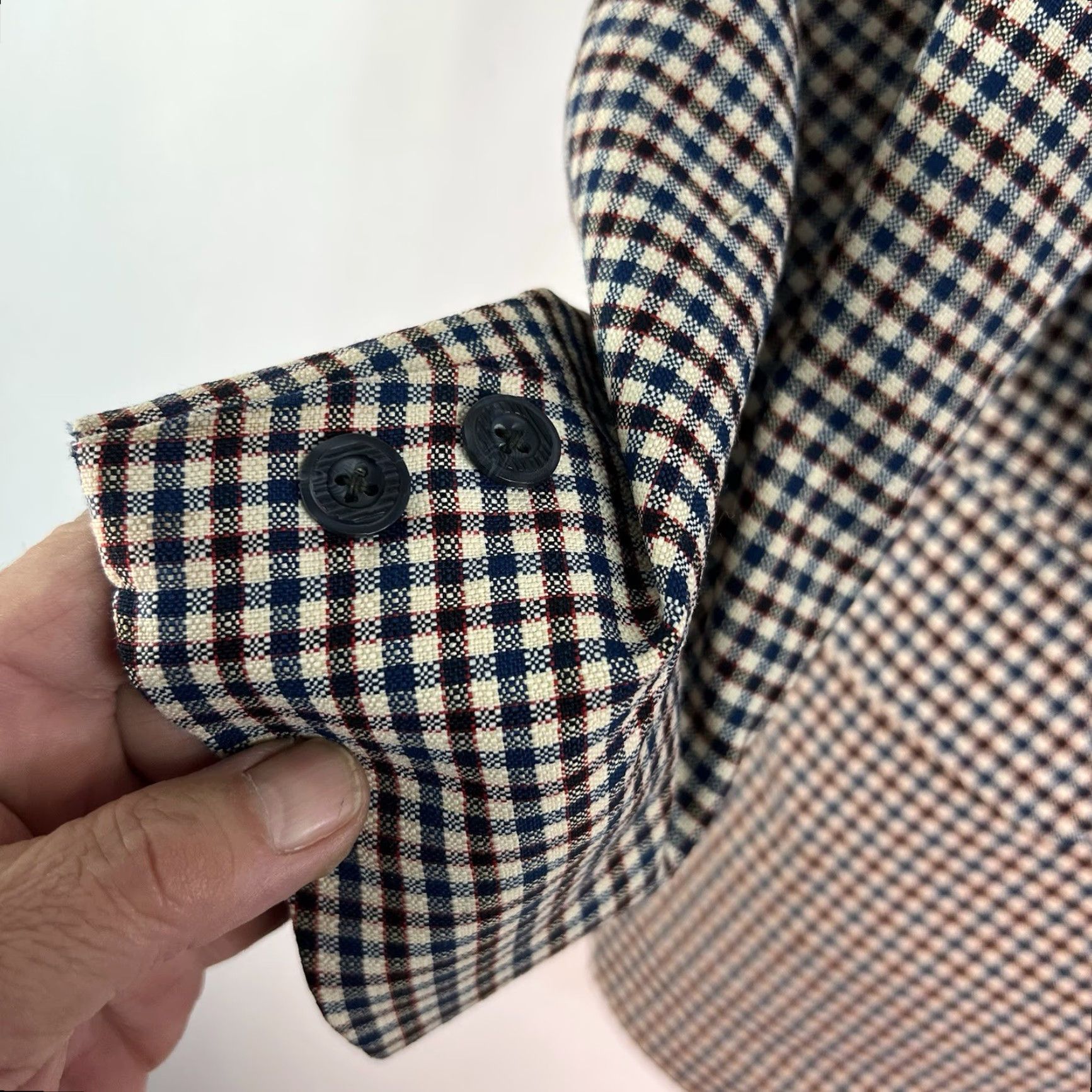 Hart Schaffner Marx VTG Hart Schaffner Marx Blazer Sport Coat Mens 46R Check Made USA Classic Fit Blazer Size 46R - 5 Thumbnail