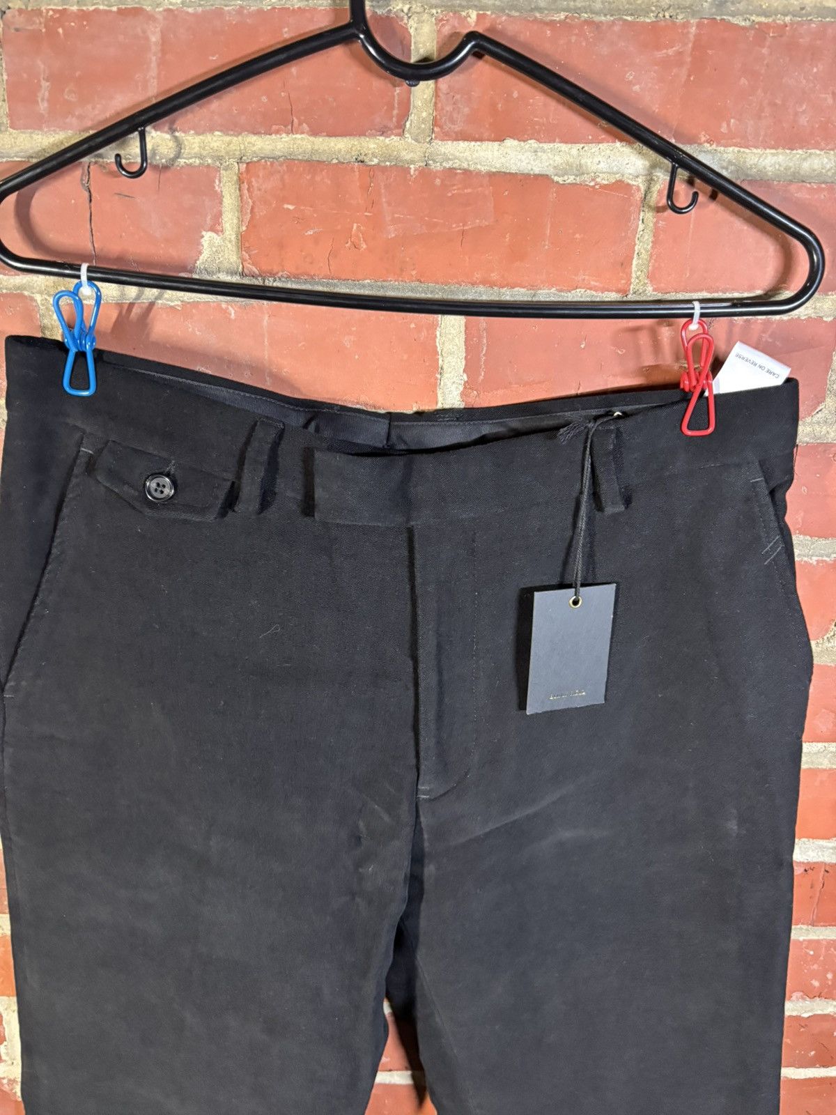 Billy Reid NWT Billy Reid Black Twill Moleskin Pants Sz 31 (33 x 35.5) Size US 31 - 2 Thumbnail