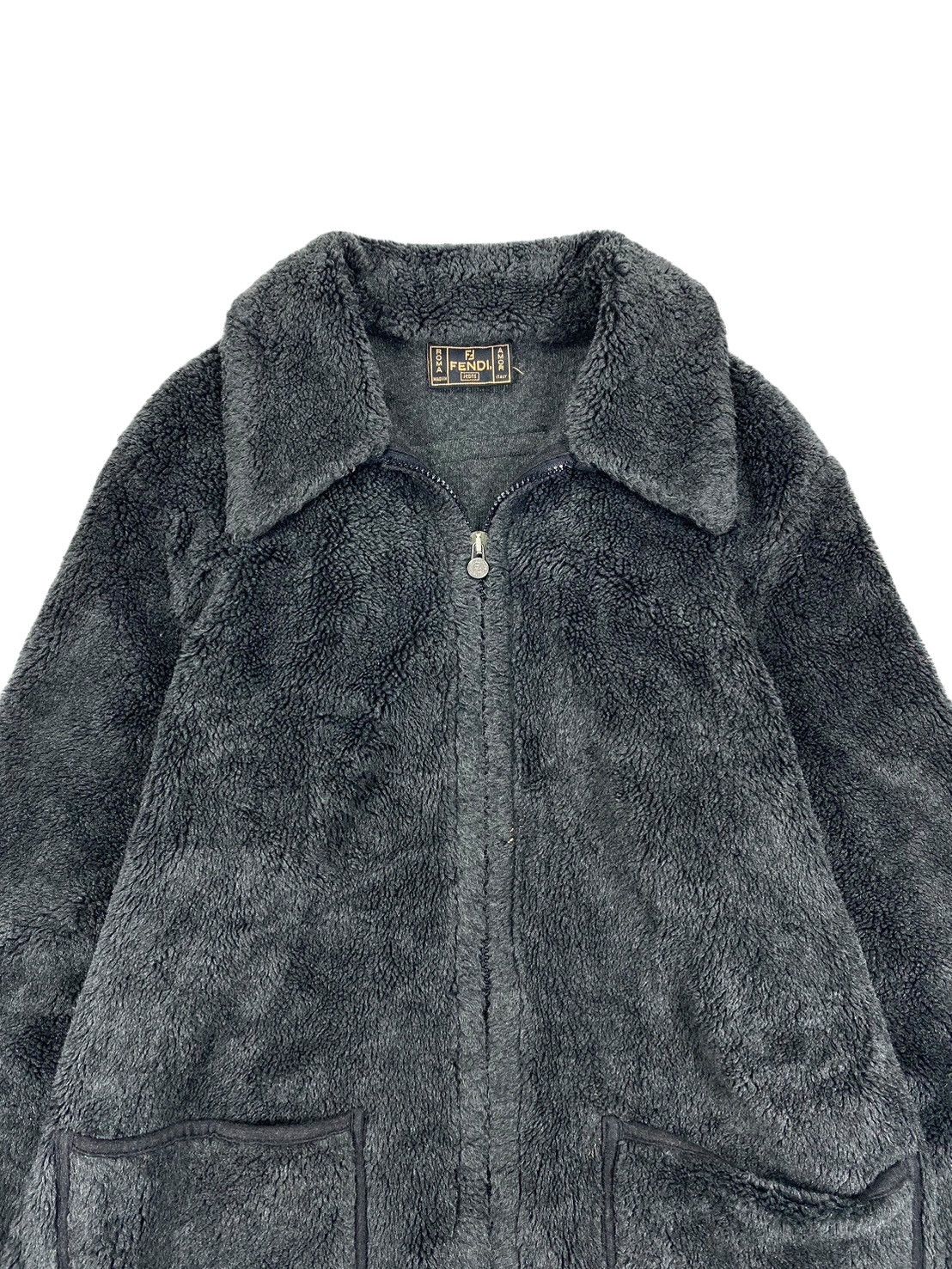 Fendi FENDI Grey Fleece Jacket Size S / US 4 / IT 40 - 2 Thumbnail
