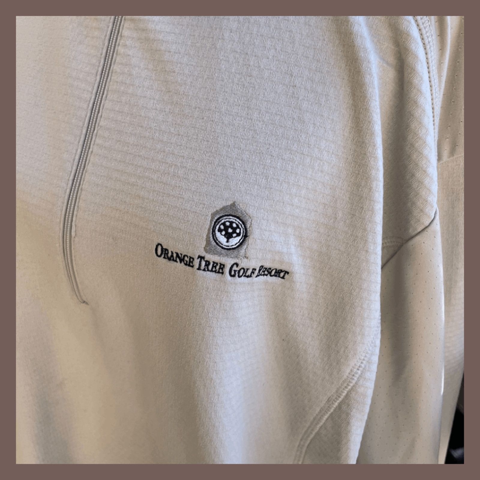 Nike VTG Nike Therma Pullover | Cream Golf Quarter Zip | Y2K Size US XL / EU 56 / 4 - 3 Thumbnail
