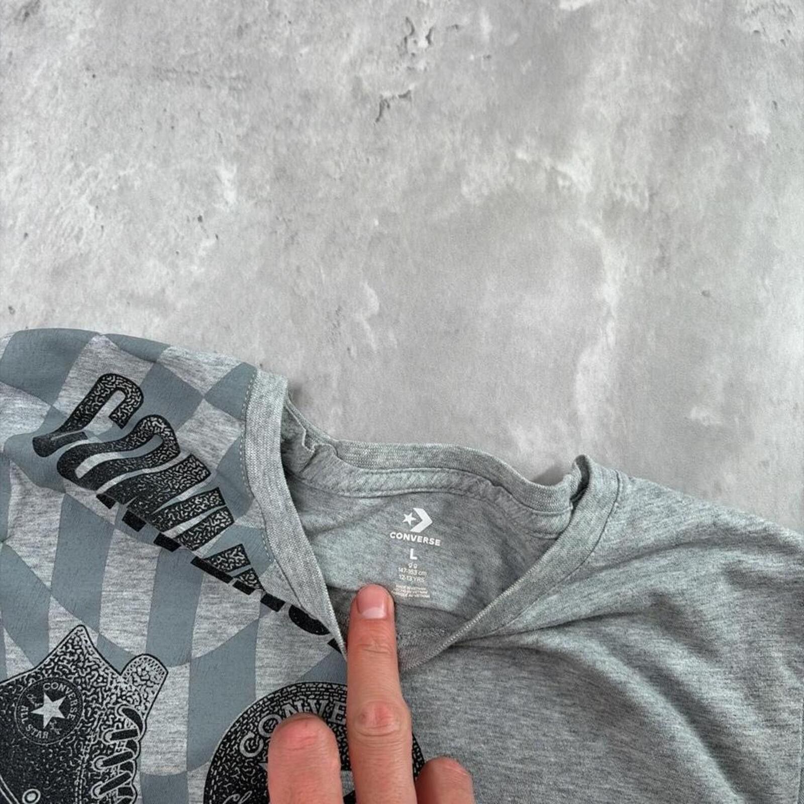 Converse Y2K Grey Converse Grunge Gothic Skater T-Shirt Size M / US 6-8 / IT 42-44 - 5 Thumbnail