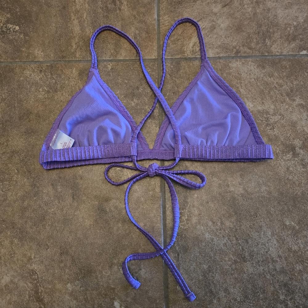 Designer Purple Glitter XHLN Bikini Top Size ONE SIZE - 2 Thumbnail