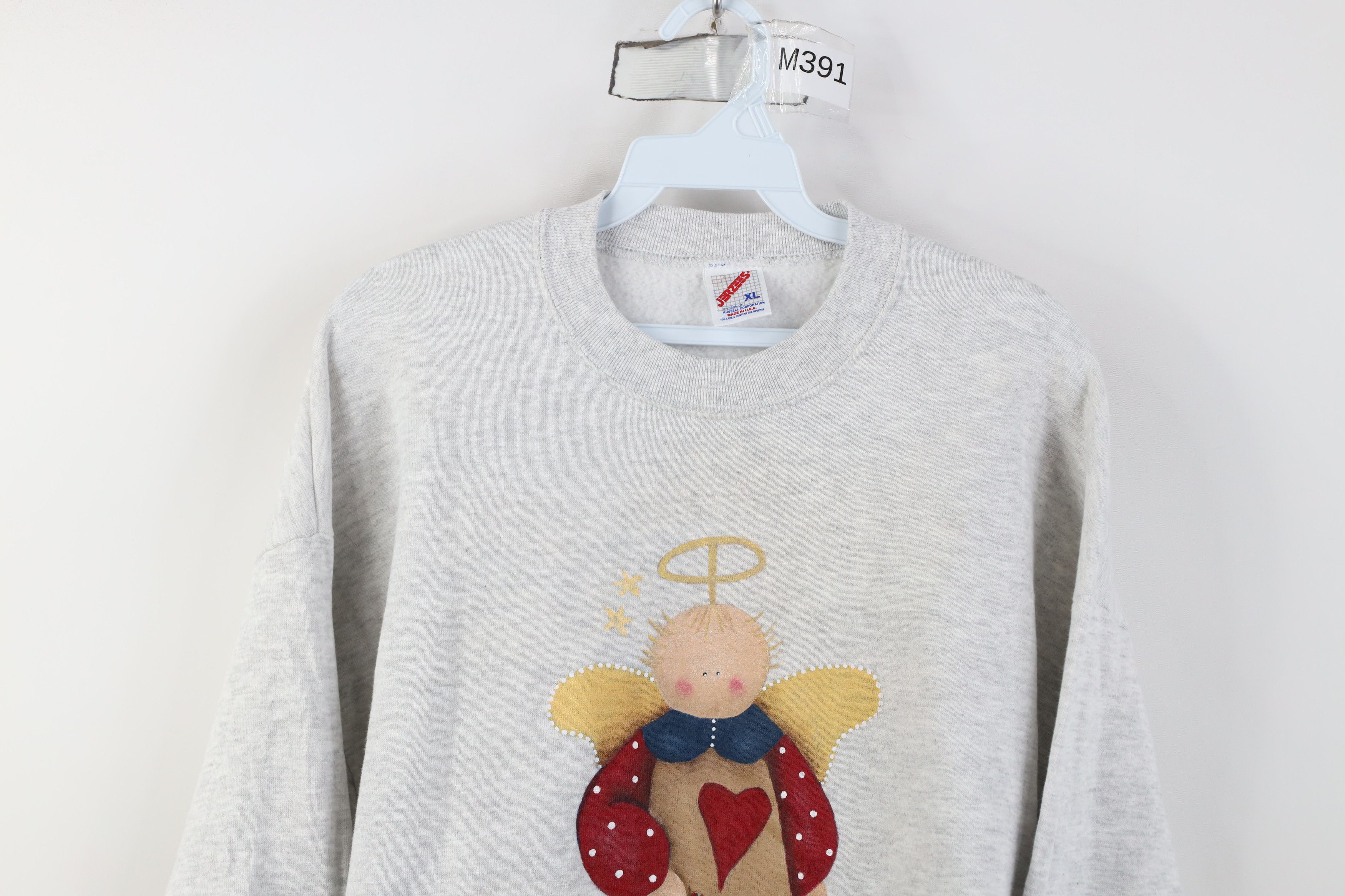 Vintage Vintage 90s Streetwear Christian Angel Crewneck Sweatshirt Size XL / US 12-14 / IT 48-50 - 2 Thumbnail