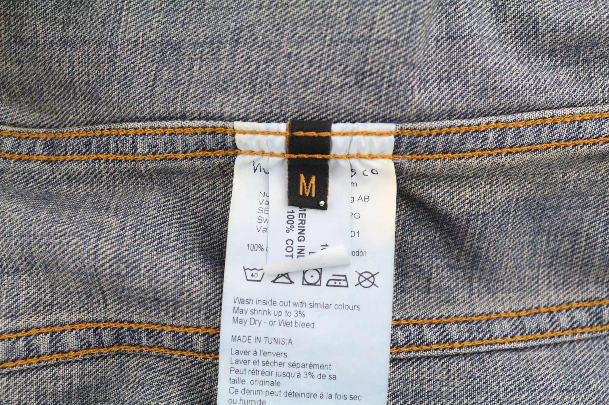Nudie Jeans BILLY M Shimmering Indigo Denim Polo Logo Jacket 82483 Size US M / EU 48-50 / 2 - 7 Thumbnail