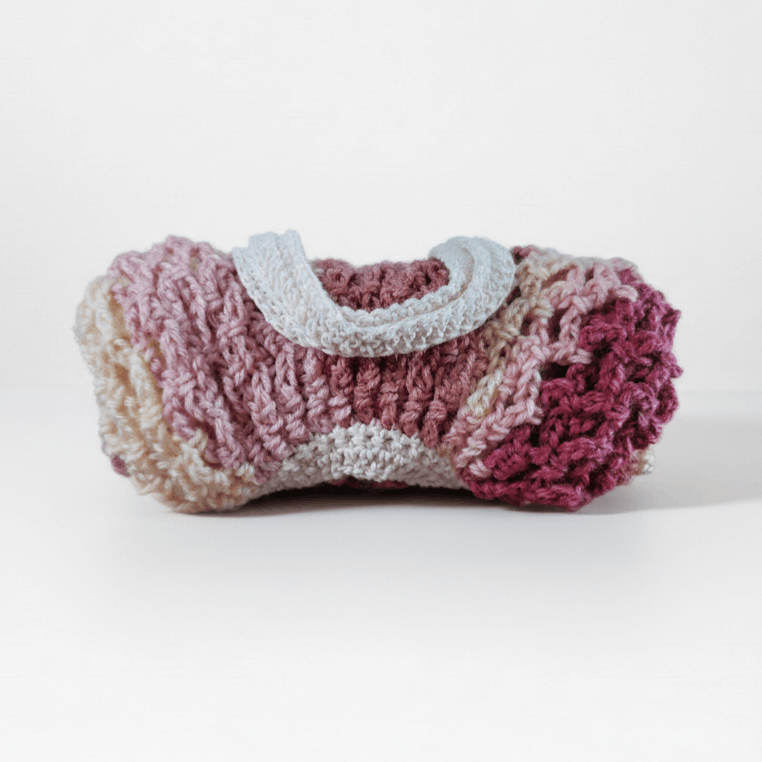 Handmade Farmers Market Bag Purple Handmade Crochet Net French Cotton Size ONE SIZE - 9 Thumbnail