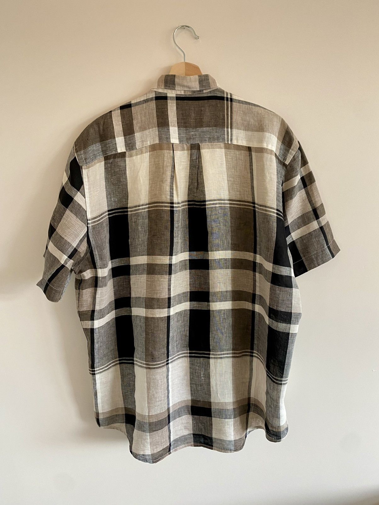Our Legacy Checked linen short sleeve shirt Size US M / EU 48-50 / 2 - 3 Thumbnail