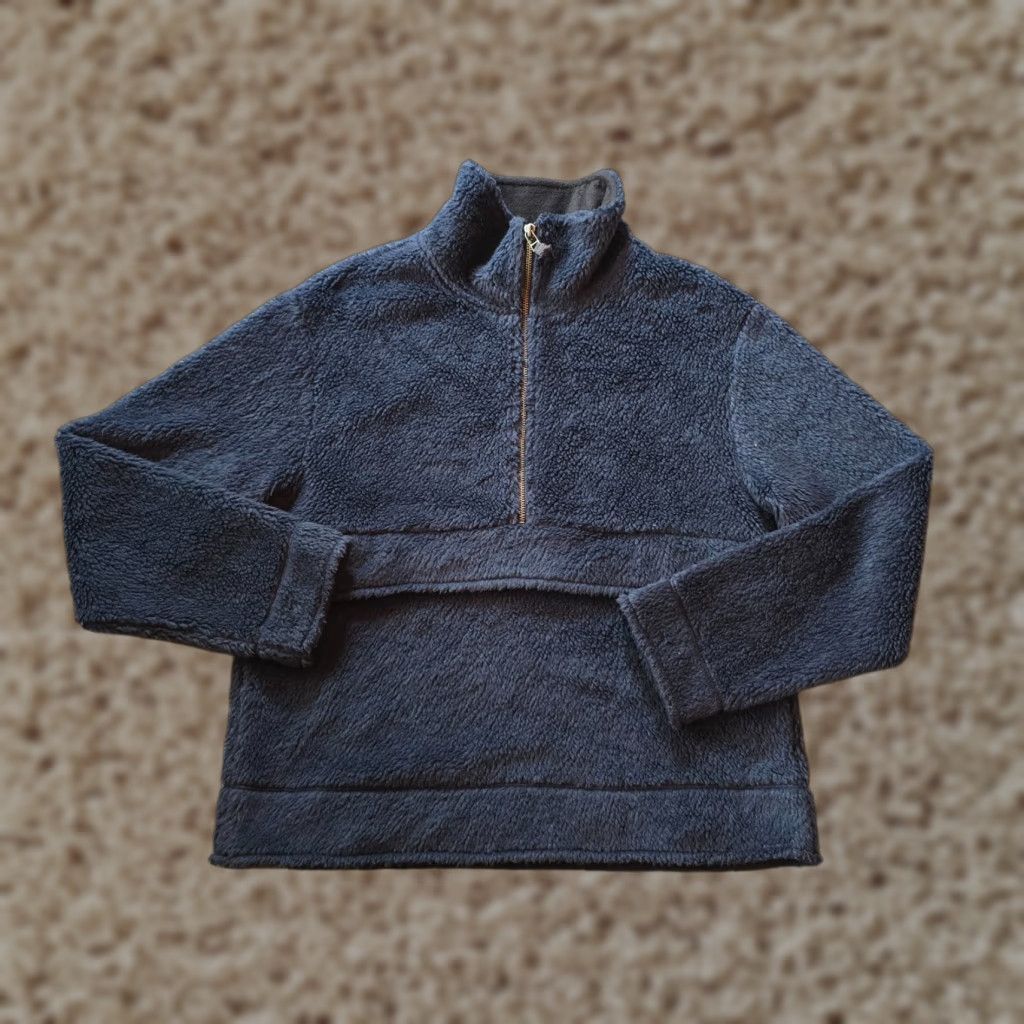 Vintage LL Bean Signature Sweater Womens Size Medium Blue Fleece Pockets Outdoors Pullover Mock Neck Long Sleeve Regular Fit Knit Style Shirt Size M / US 6-8 / IT 42-44 - 1 Thumbnail