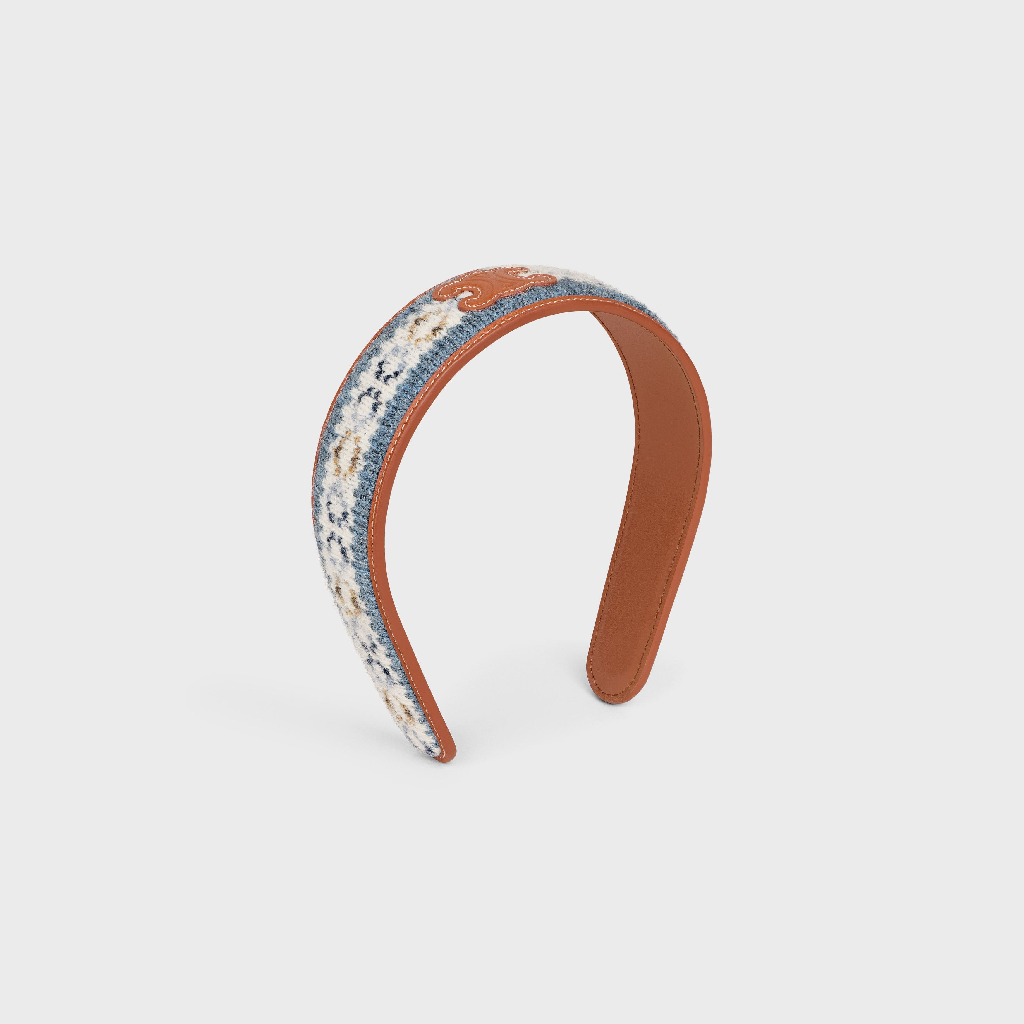 Celine o1bcso1str0925 461BK3WOC Size: OS / Headband in Blue/Tan Size ONE SIZE - 2 Thumbnail