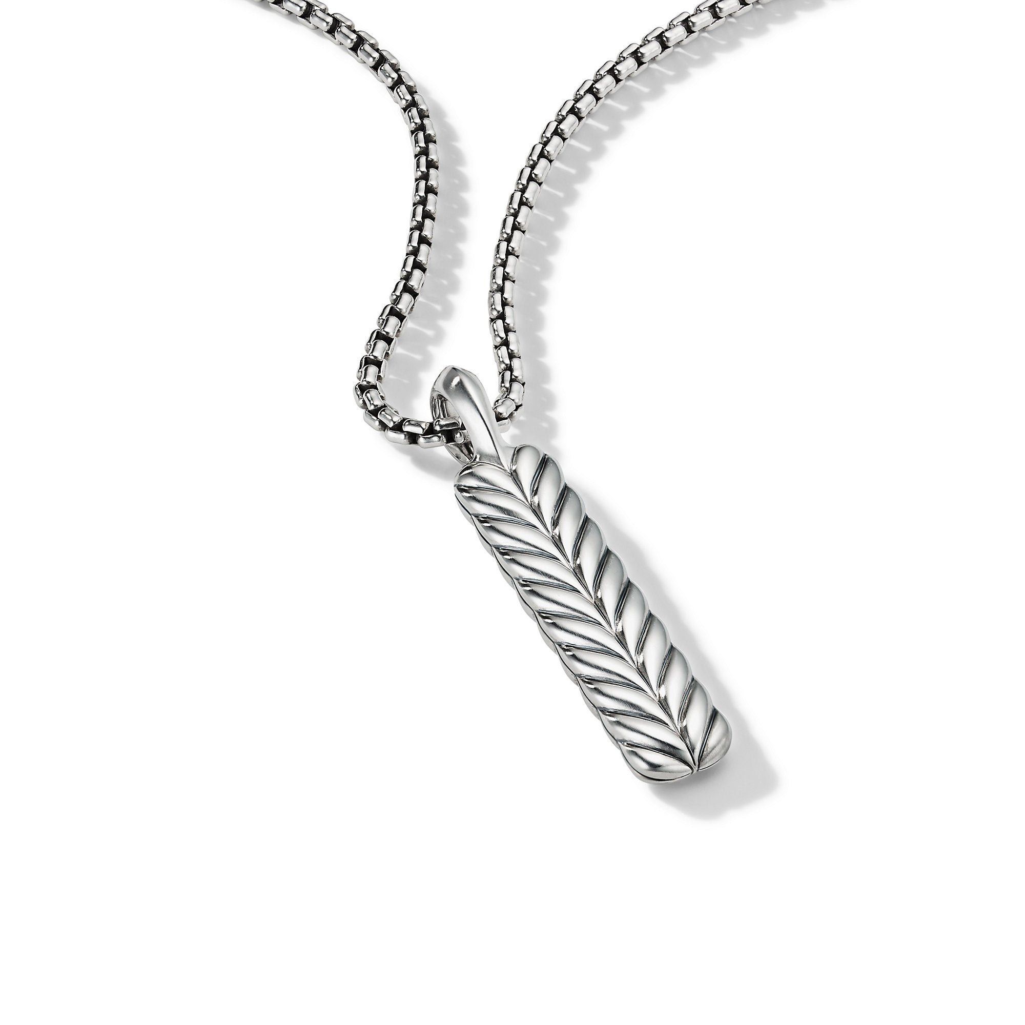 David Yurman o1w1db10526 D25493M /Size 6/Chevron Ingot Tag in Silver Size ONE SIZE - 3 Thumbnail