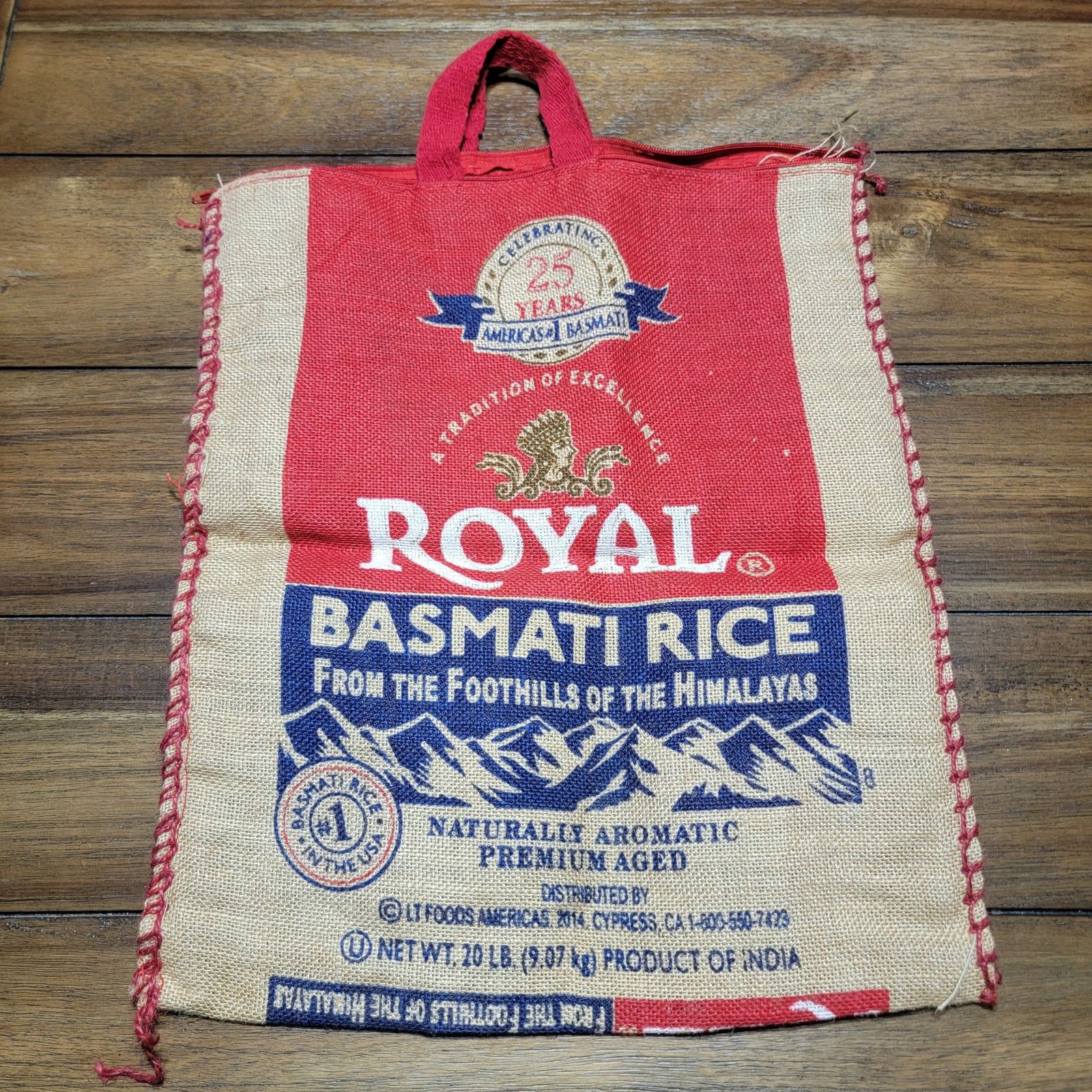 Other Royal Basmati Rice Burlap Bag w/ Zip & Handles 15" X 18.5" Size ONE SIZE - 1 Thumbnail