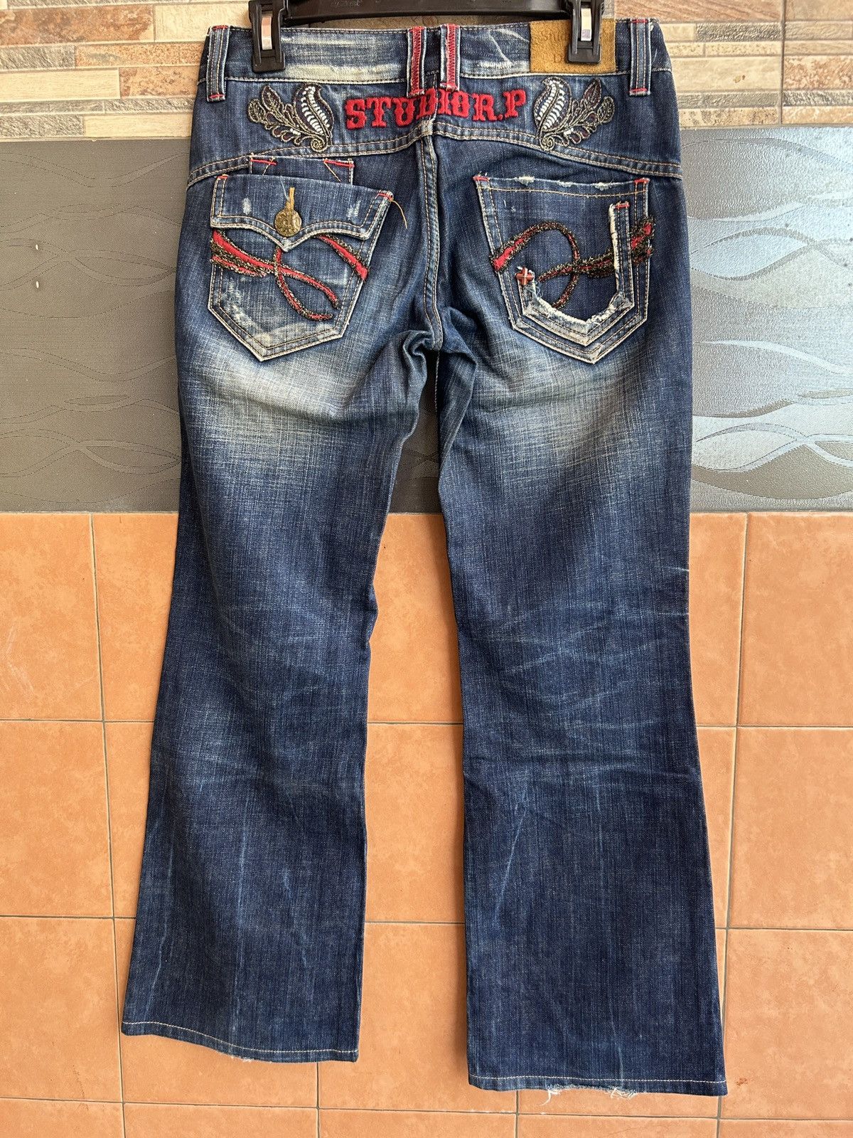 If Six Was Nine 90s Studio RP Faded Flared Bootcut Denim Pants Lgb Style Size US 26 / EU 42 - 10 Thumbnail