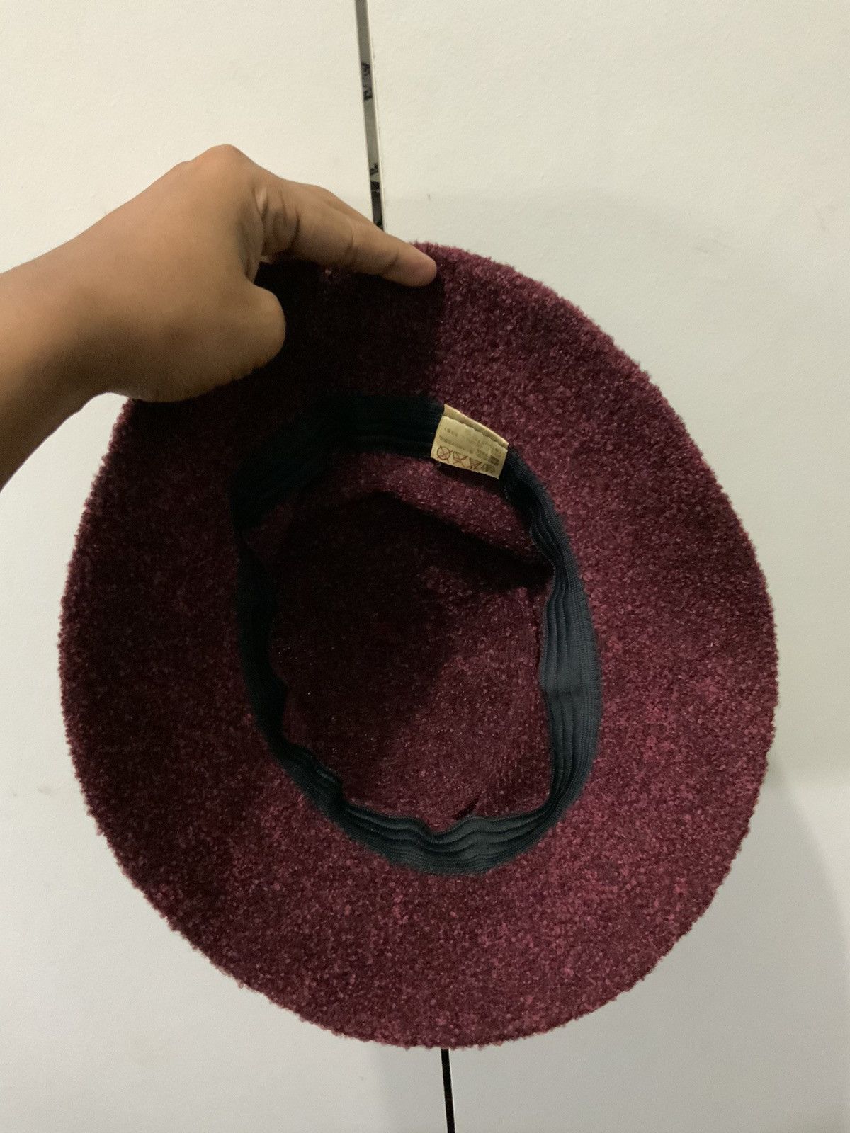 Japanese Brand Maroon Unbranded Japan Made Mohair Hat Size ONE SIZE - 7 Thumbnail
