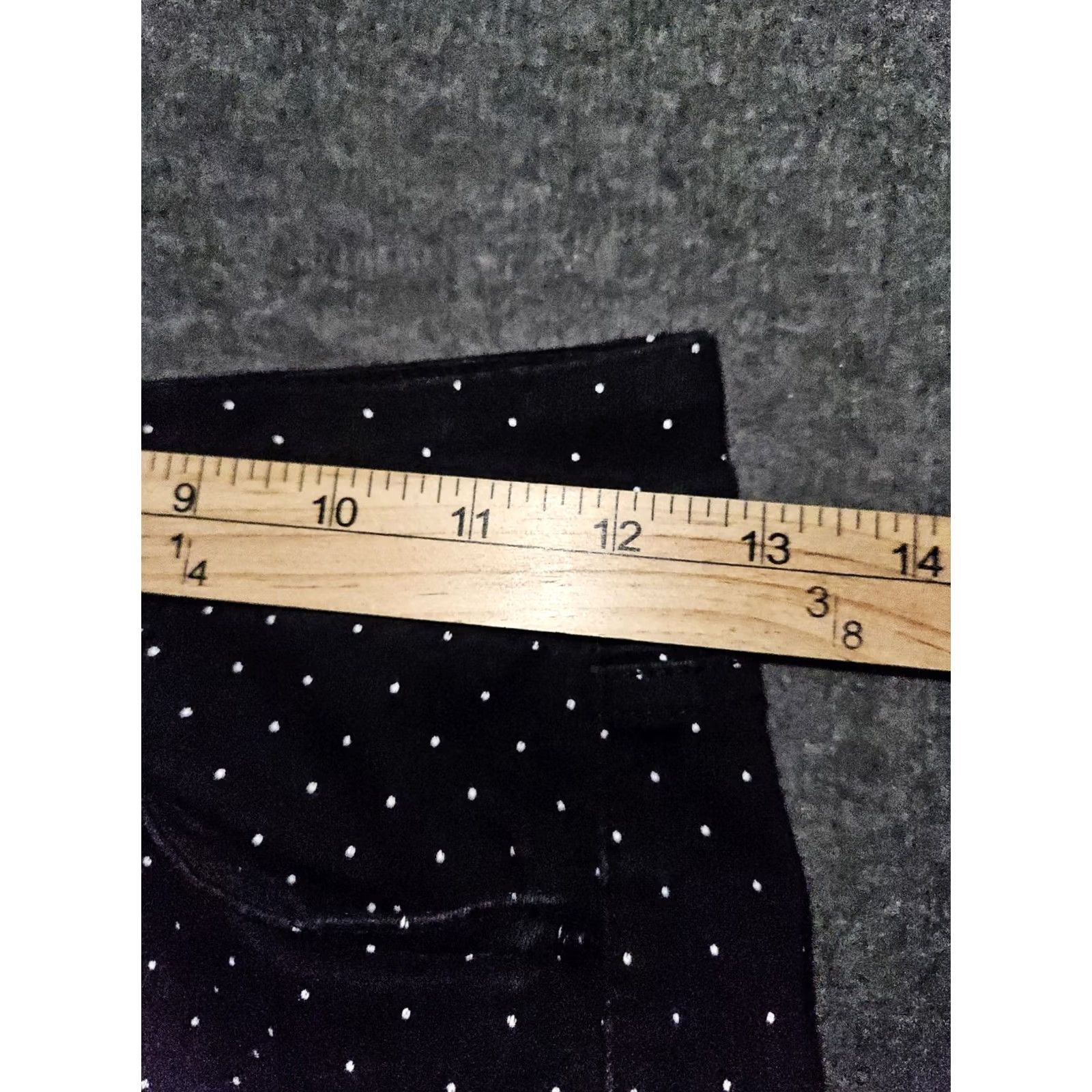 Vintage Kancan Skinny Ankle Jeans Juniors 3/25 Black Mid Rise Polka Dot Preppy Casual Girls 成年? Size 26" / US 2 / IT 38 - 4 Thumbnail