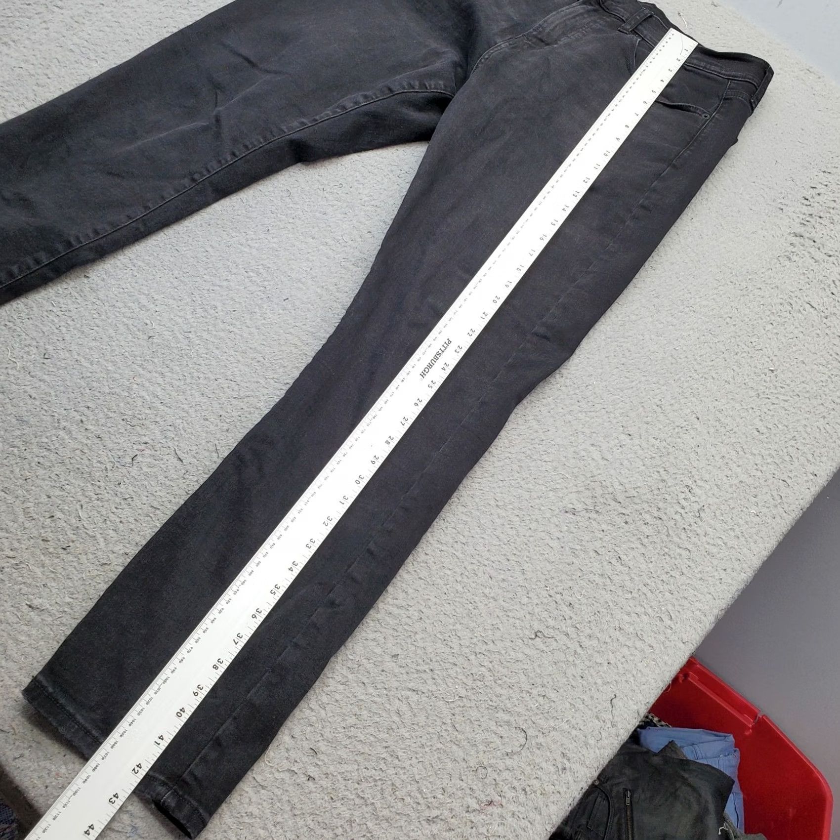 Lucky Brand Lucky Brand Jeans Mens 34/32 Black Denim Stretch Streetwear Grunge Straight Leg Shirt Size US 34 / EU 50 - 4 Thumbnail