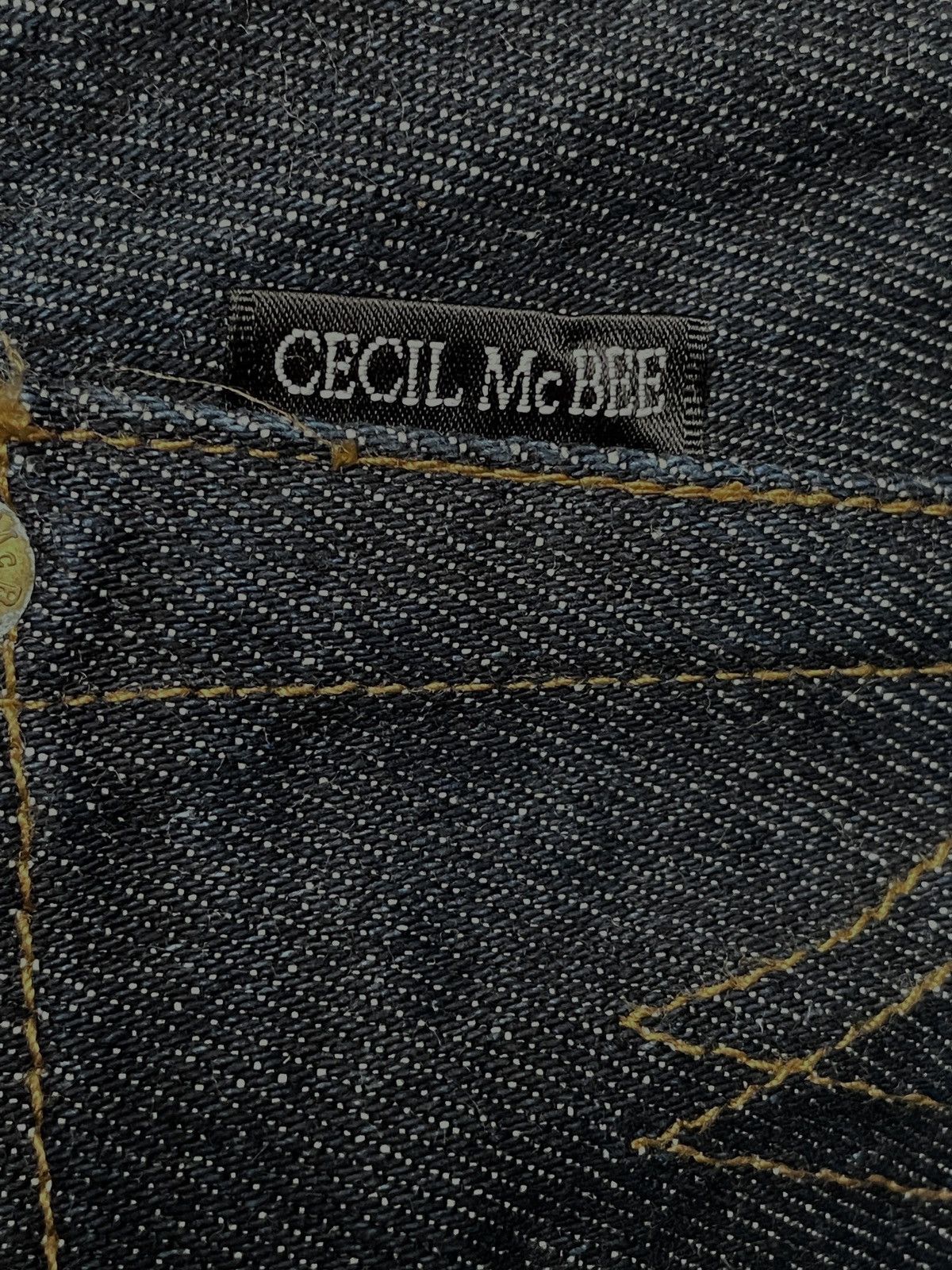 If Six Was Nine × Japanese Brand Rare Design Vintage Cecil McBee Super Flared Jeans 1990s Size US 28 / EU 44 - 8 Thumbnail