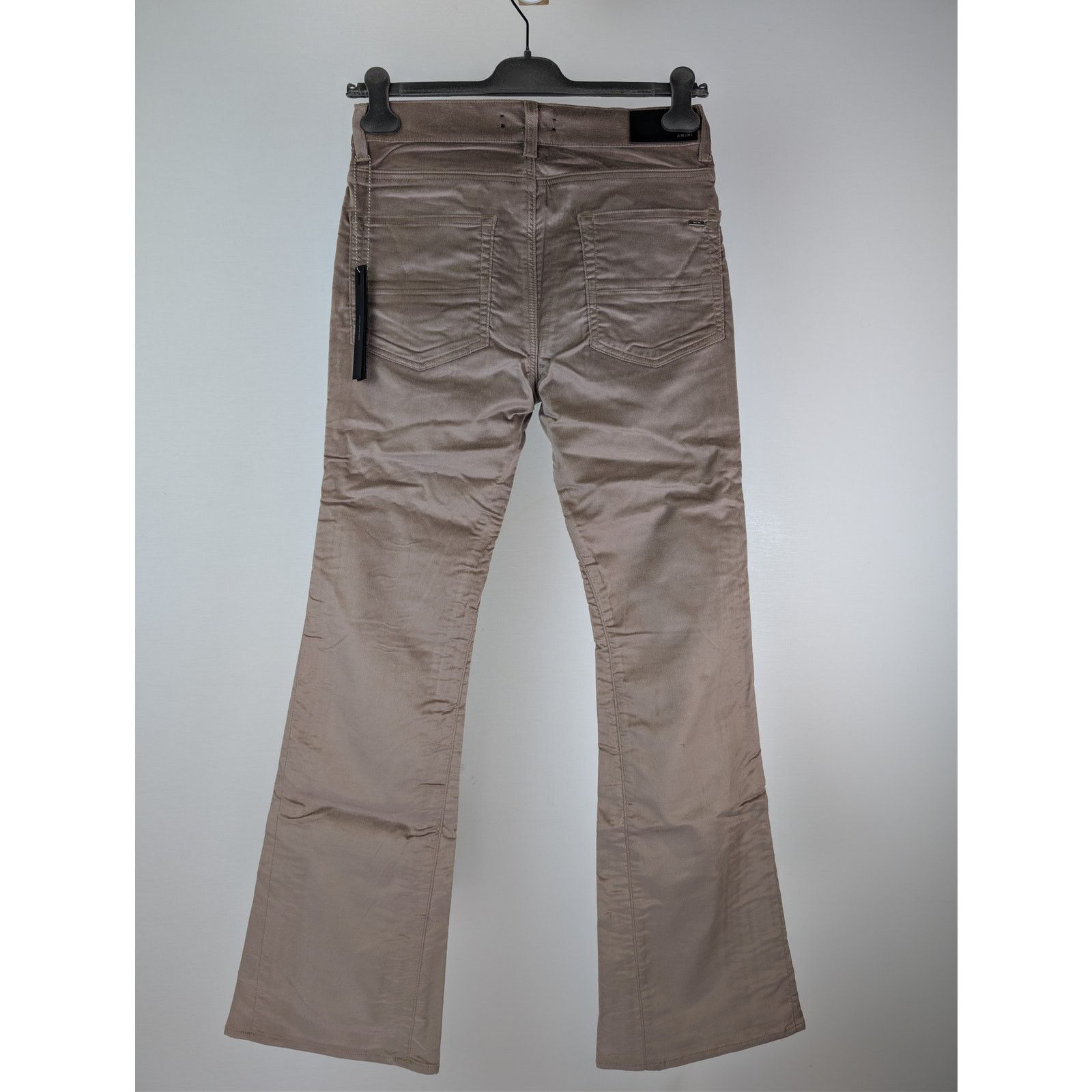 Amiri o1rshd1 Velour Flare Stack Pants in Sand Size US 33 - 11 Thumbnail