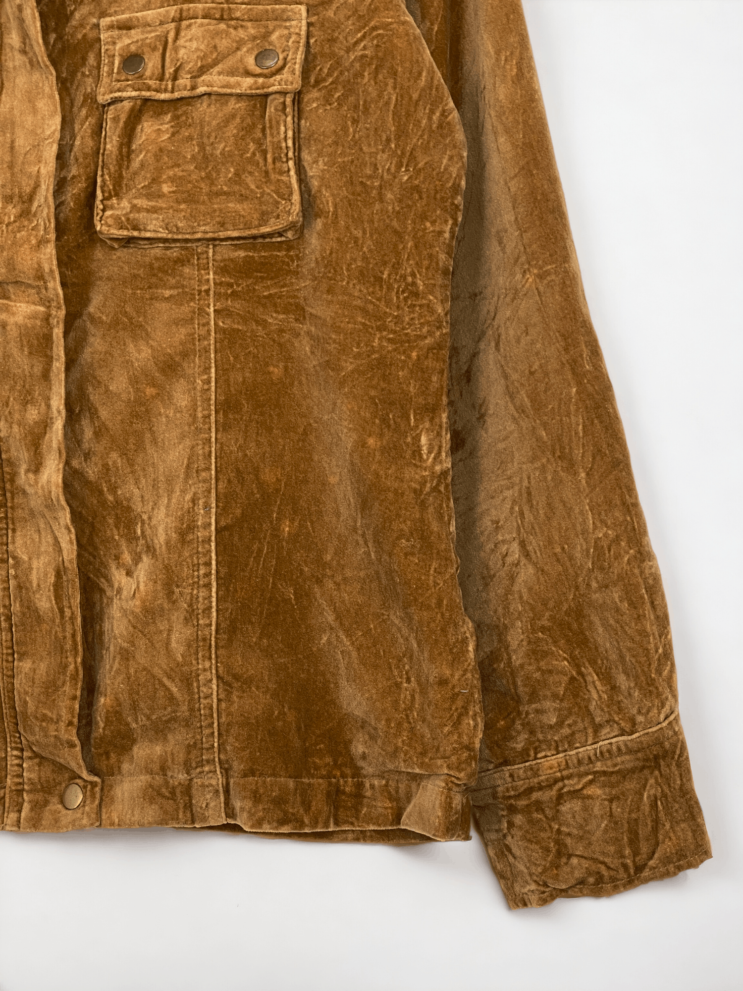 If Six Was Nine Vintage Avarice Full Zipper Velvet Brown Jacket JA0046 Size L / US 10 / IT 46 - 10 Thumbnail