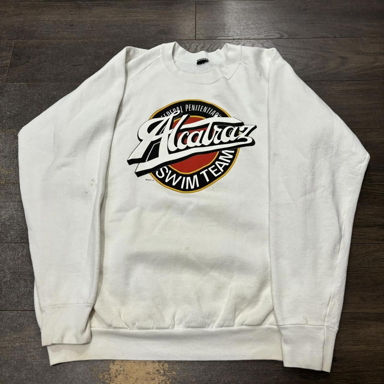 Designer Vintage Alcatraz swimming team crewneck sweatshirt 80s M Size US M / EU 48-50 / 2 - 2 Thumbnail