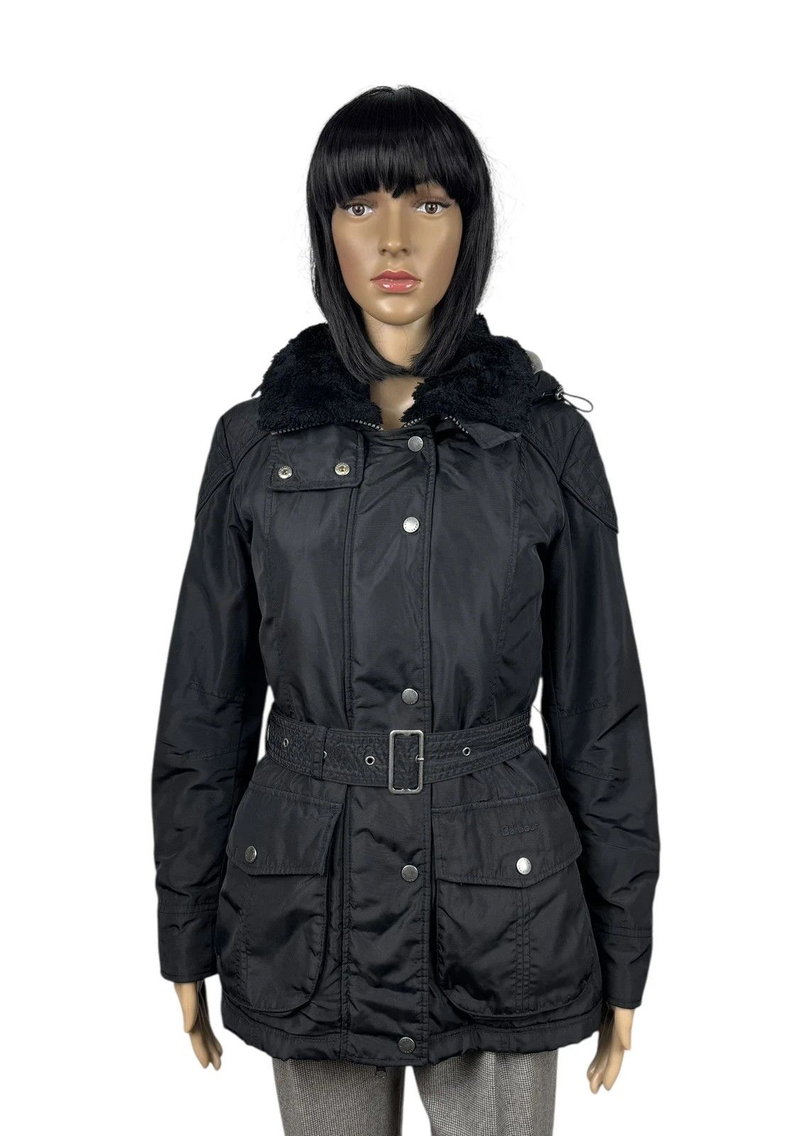 Barbour Barbour International Outlaw Jacket Belted Hooded UK8 US4 Size S / US 4 / IT 40 - 1 Thumbnail