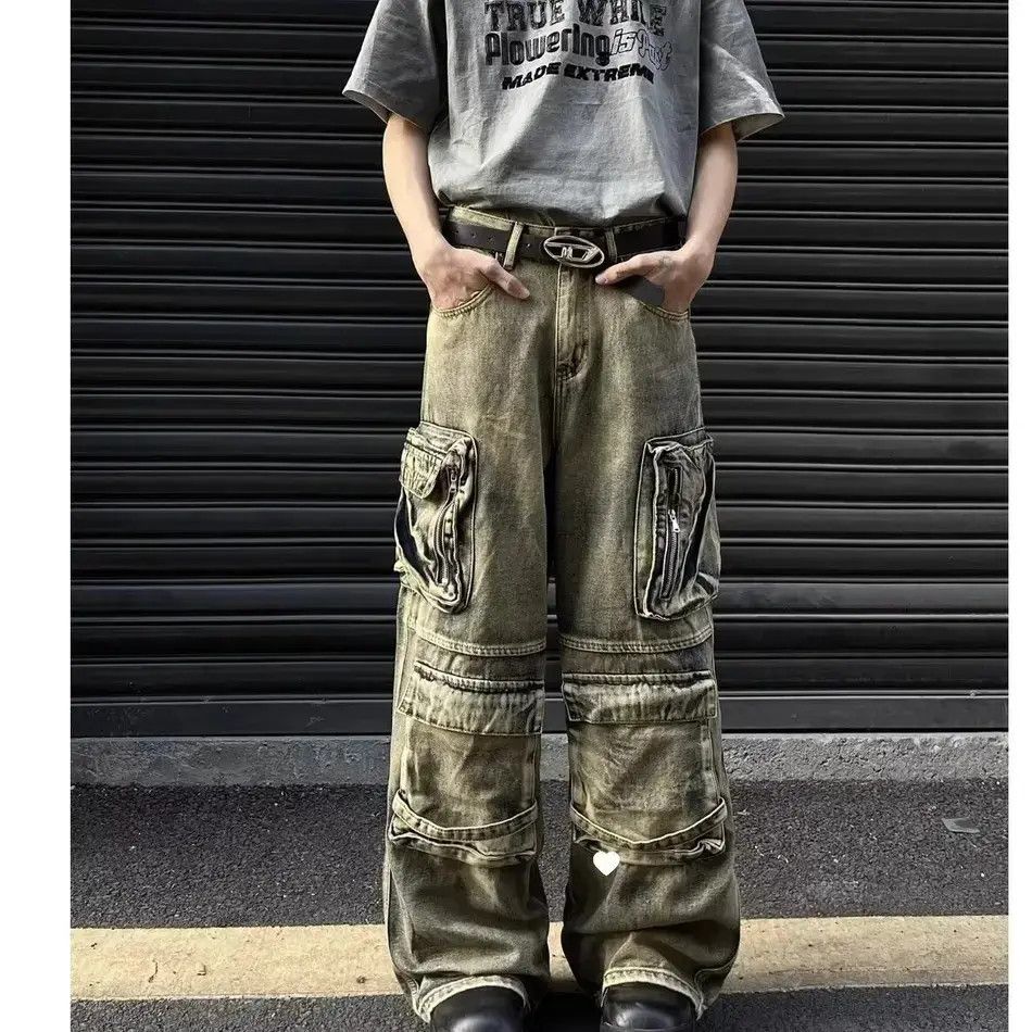 Japanese Brand Multi pocket hip-hop loose jeans Size US 32 / EU 48 - 6 Thumbnail