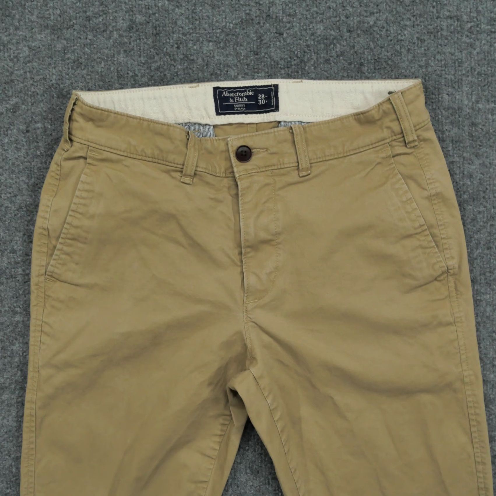 Abercrombie & Fitch Abercrombie & Fitch Pants Mens 28x30 Khaki Tan Skinny Stretch Size US 28 / EU 44 - 2 Thumbnail