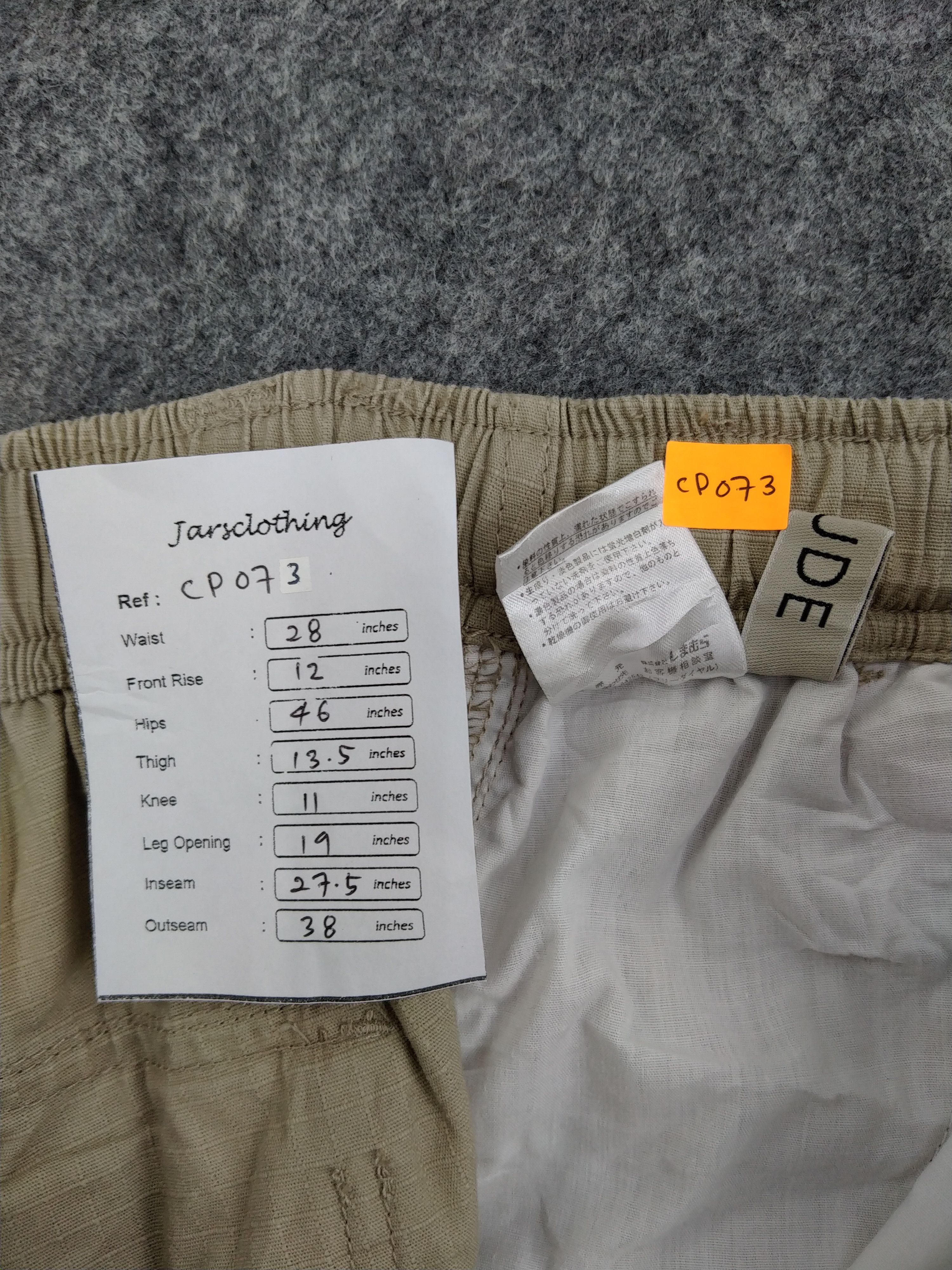 Japanese Brand Elastic/Drawstring Waist Japanese Brand Cargo 28x27.5 CP073 Size US 28 / EU 44 - 7 Thumbnail