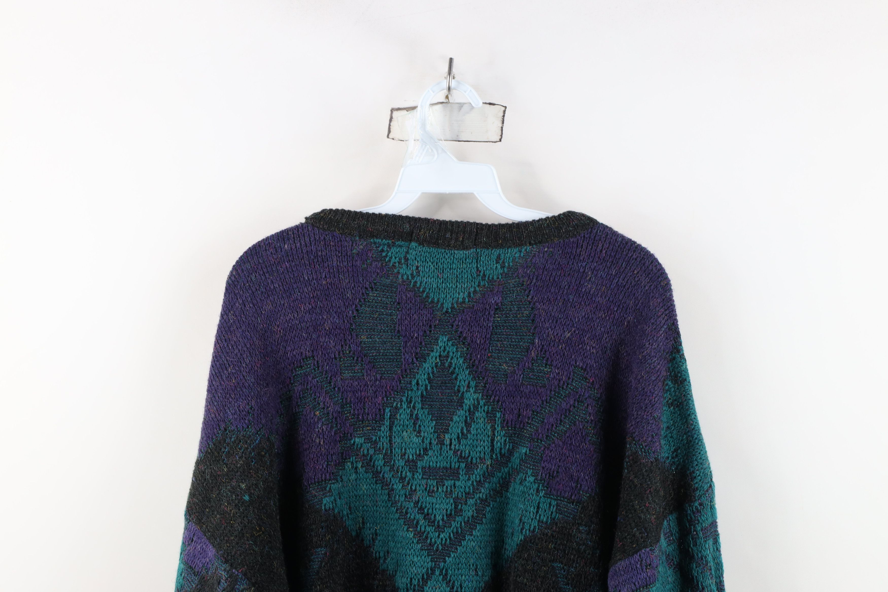 Vintage Vintage 90s Coogi Style Geometric Wool Blend Knit Sweater Size US XL / EU 56 / 4 - 12 Thumbnail