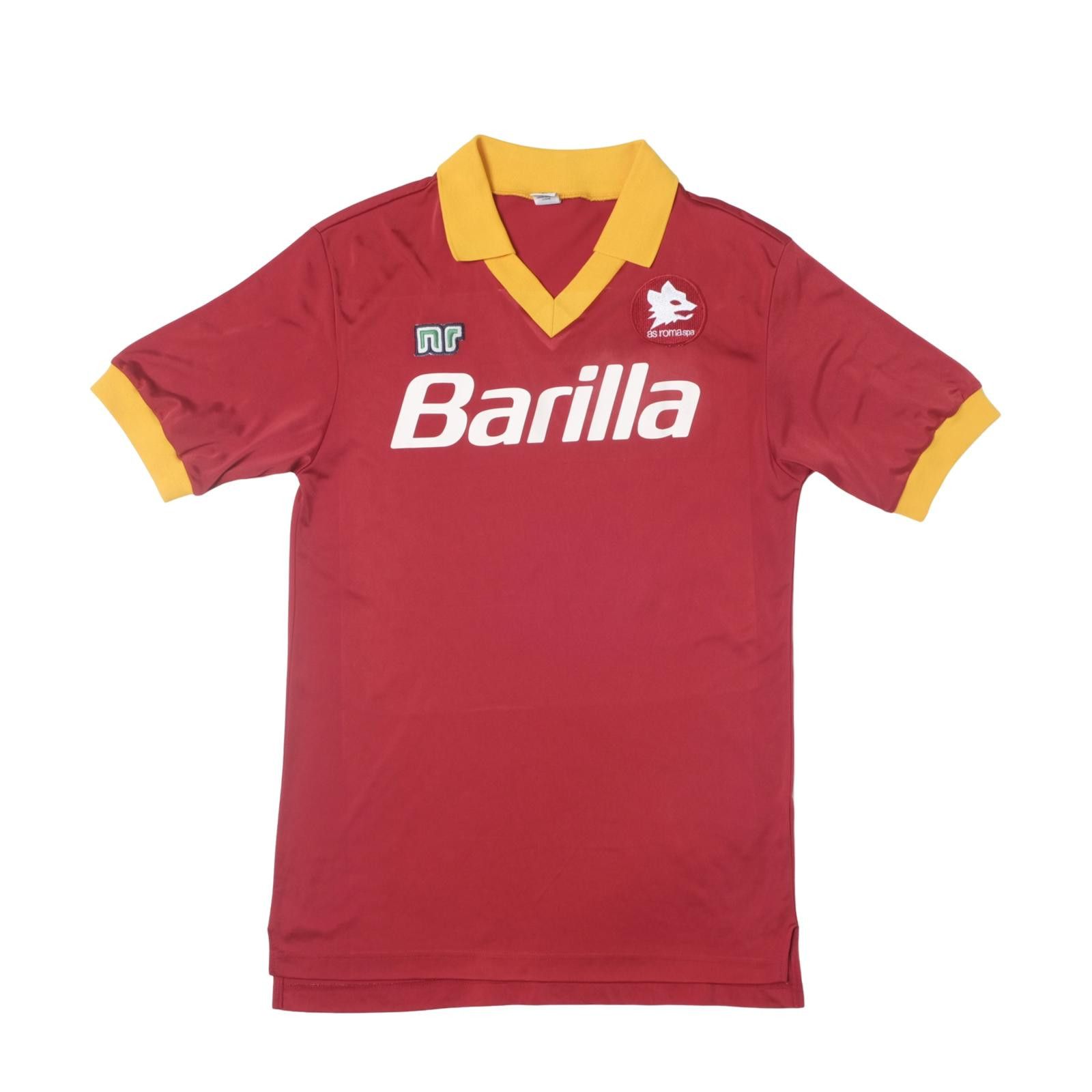 Designer 1987/88 Roma Home Shirt Ennerre Jaspo (S/M) Size US S / EU 44-46 / 1 - 1 Thumbnail