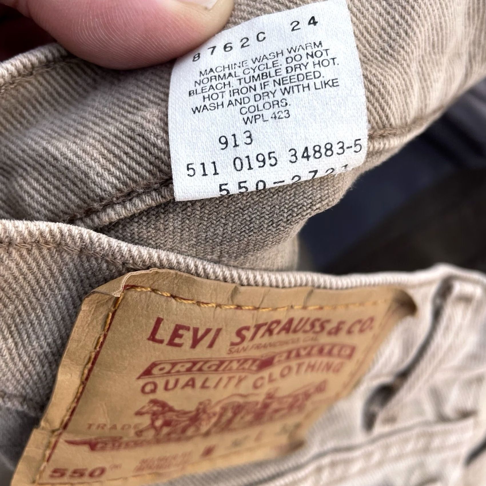 Levi's VINTAGE Levi's 550 Jeans Mens 32 USA Made 90s Medium Wash Straight Brown Denim Size US 32 / EU 48 - 5 Thumbnail