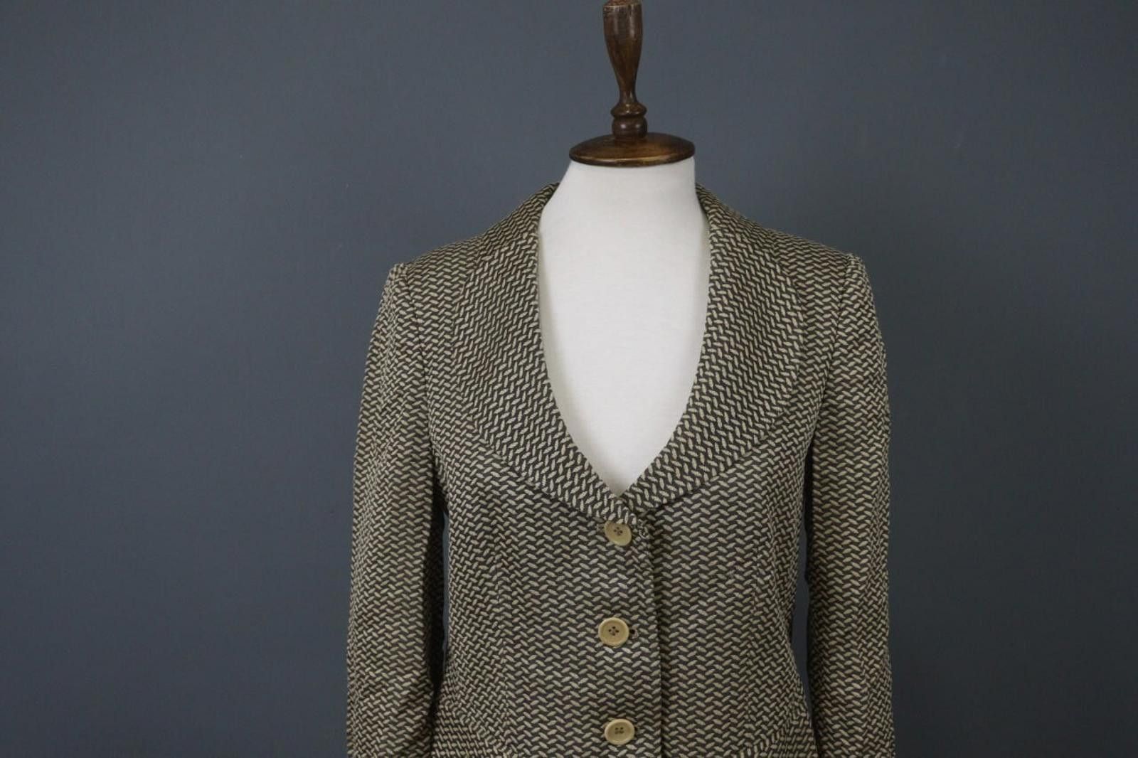Armani Collezioni Armani Multicolor Geo Print Viscose Blend Jacket Size 46 Size M / US 6-8 / IT 42-44 - 2 Thumbnail