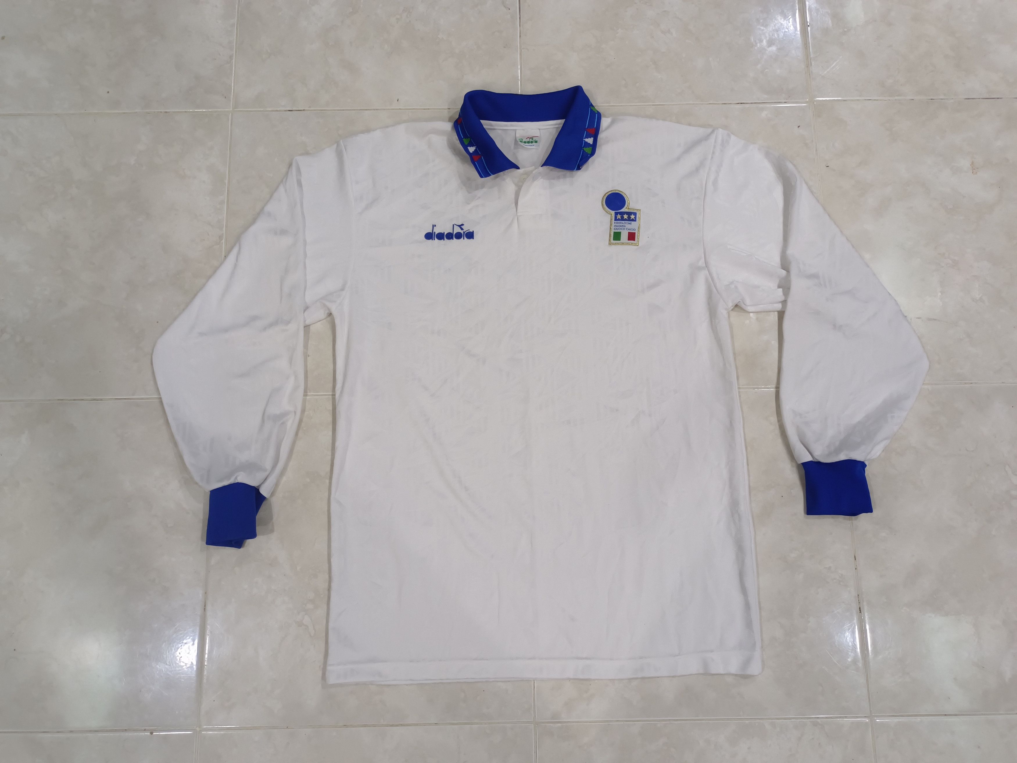 Diadora Vintage italy away player issues match worn jersey 92 93 Size US M / EU 48-50 / 2 - 1 Thumbnail